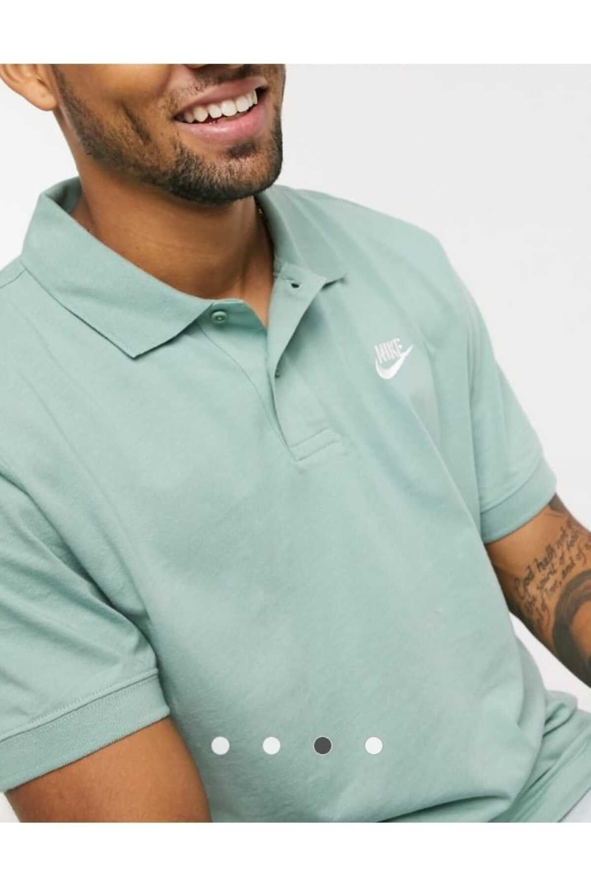 Green nike polo deals