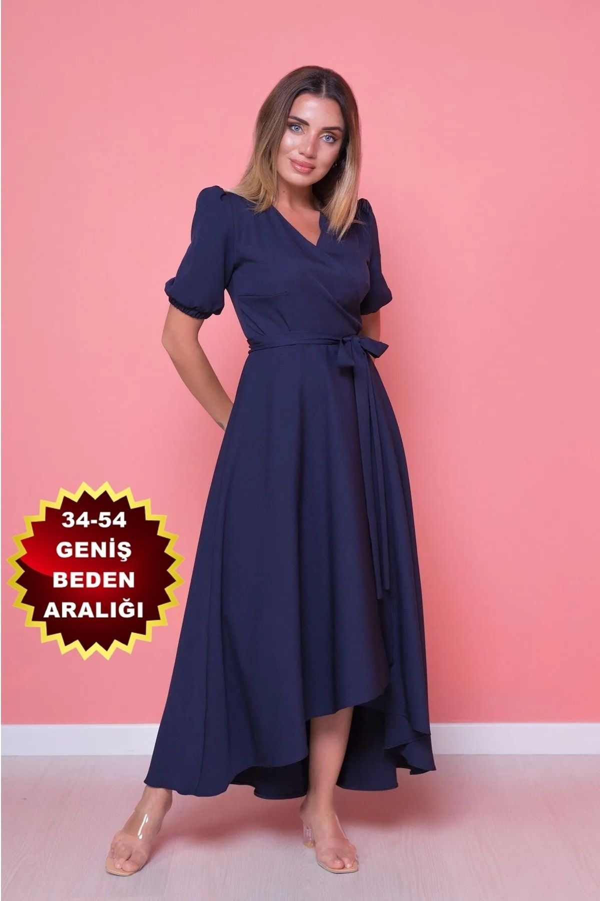 Dark blue sales wrap dress