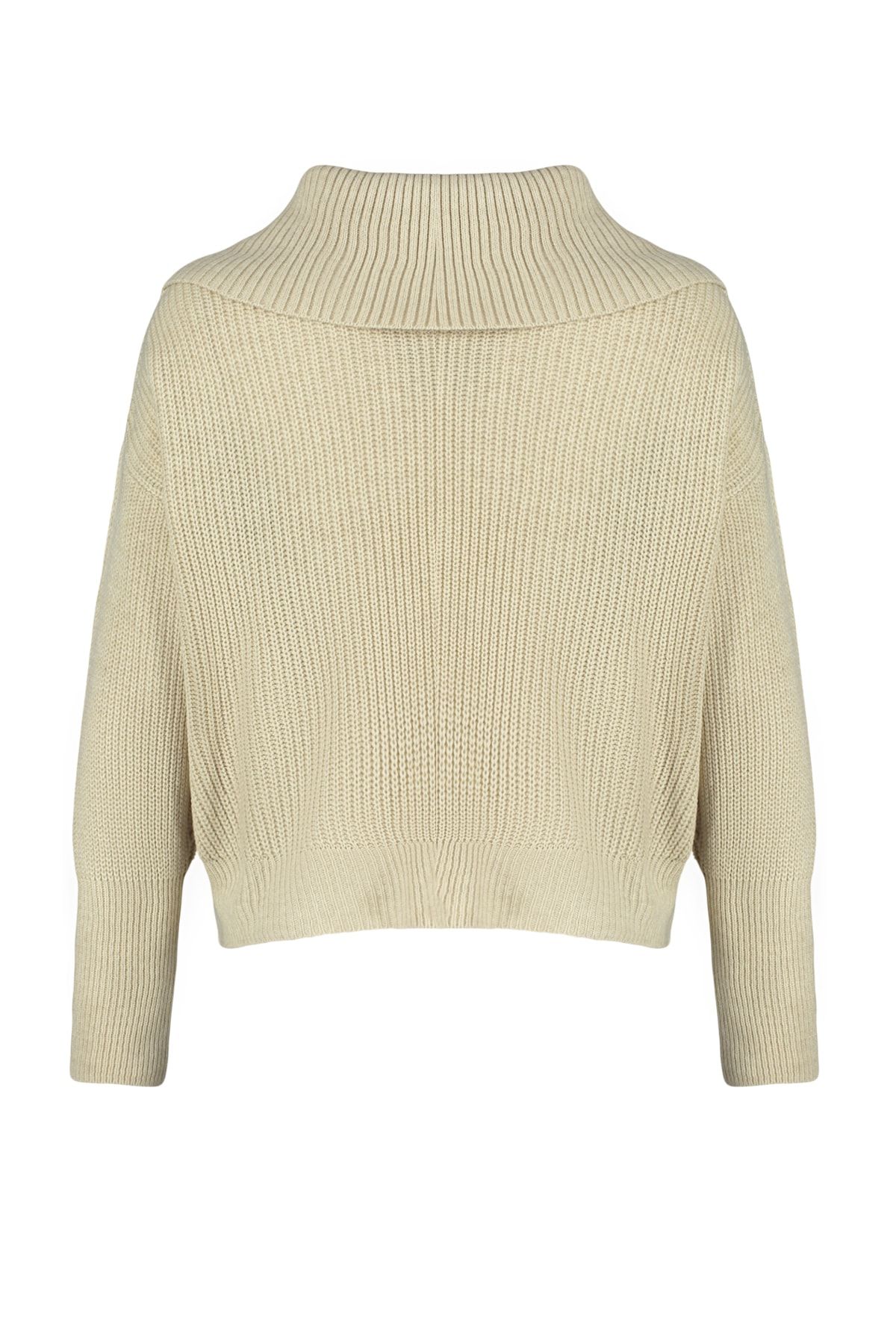 Trendyol Collection-Weit geschnittener Strick-Cardigan mit Umlegekragen und Reißverschluss – TWOAW24HI00072 8