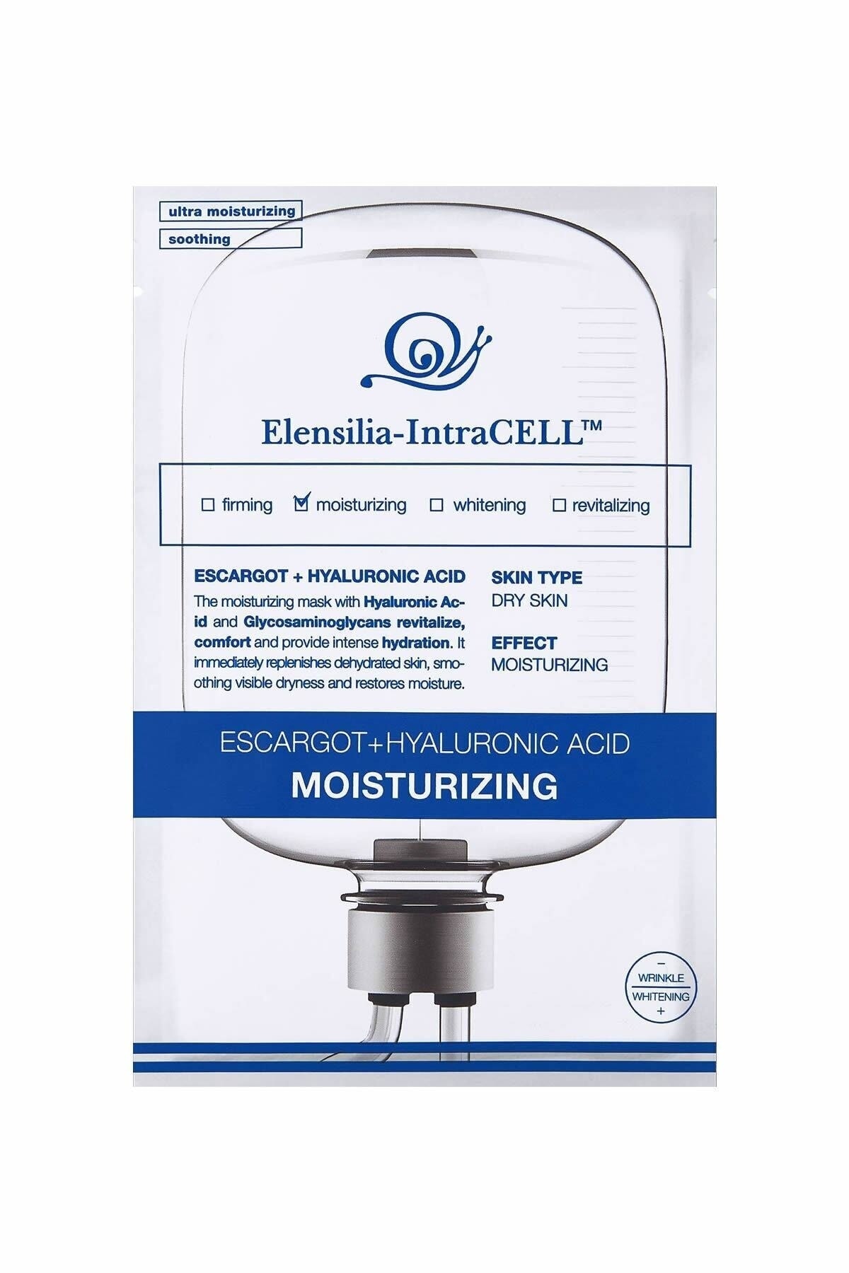 ELENSILIA Escargot + Hyaluronik Asit Yoğun Nemlendirici Yaprak Maske Intracell Hyaluronic Acid Mask