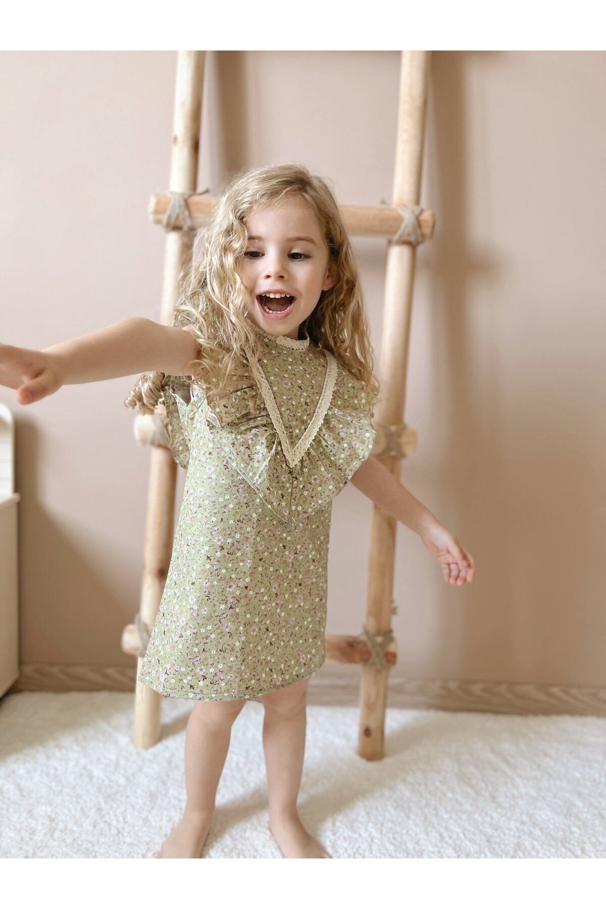 le petit sole Girl s Giny Short Sleeve Dress Trendyol