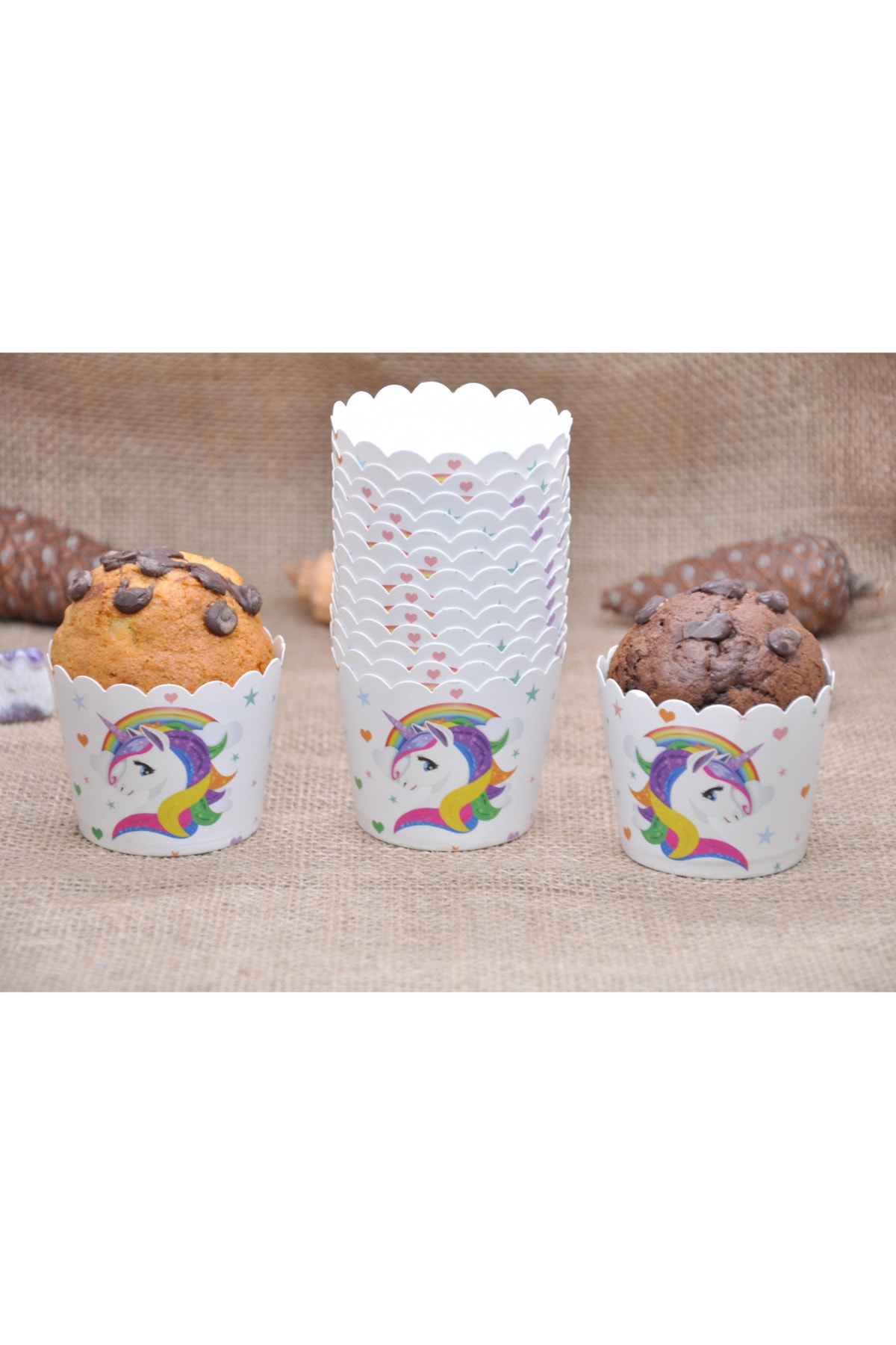 Unicorn Themed & Cupcake Mold & Cake Capsule & 25 Pcs Cake Mold