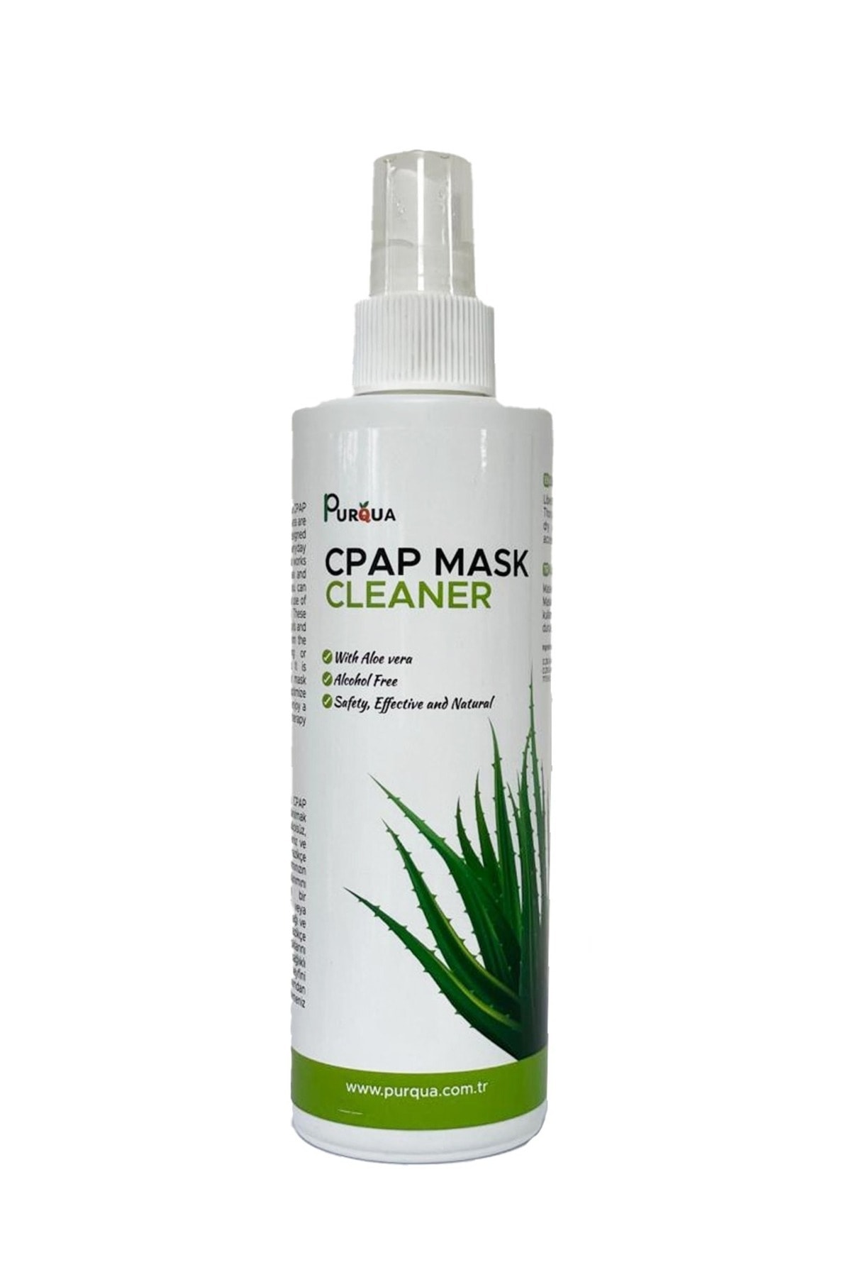 Purqua Cpap ve Bpap Cihazı Maske Temizleyici Solüsyon w Aloe Vera 250ml