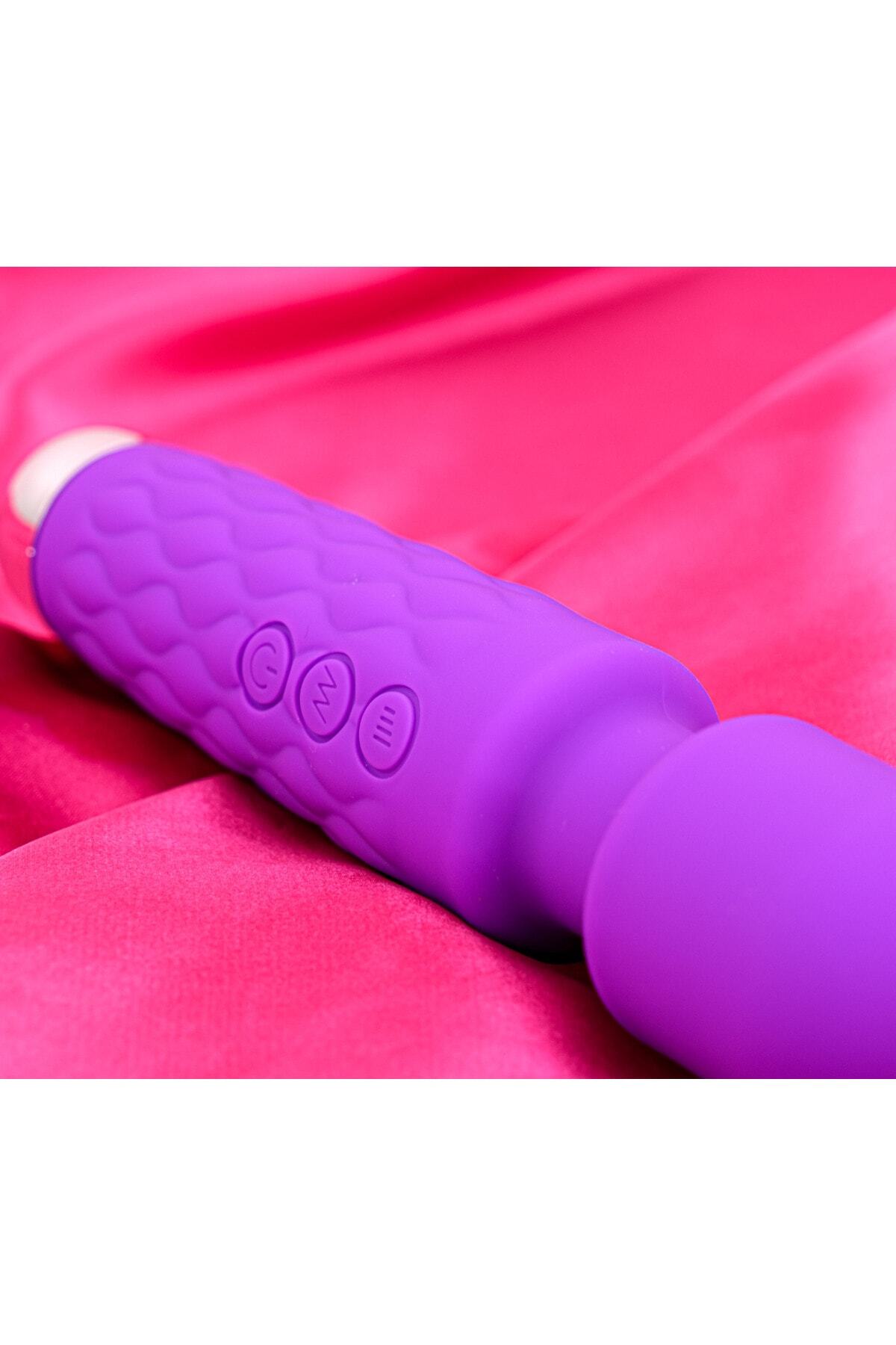 Female Wand Massager Şarjlı Mikrafon Vibratör 28 Hz 4