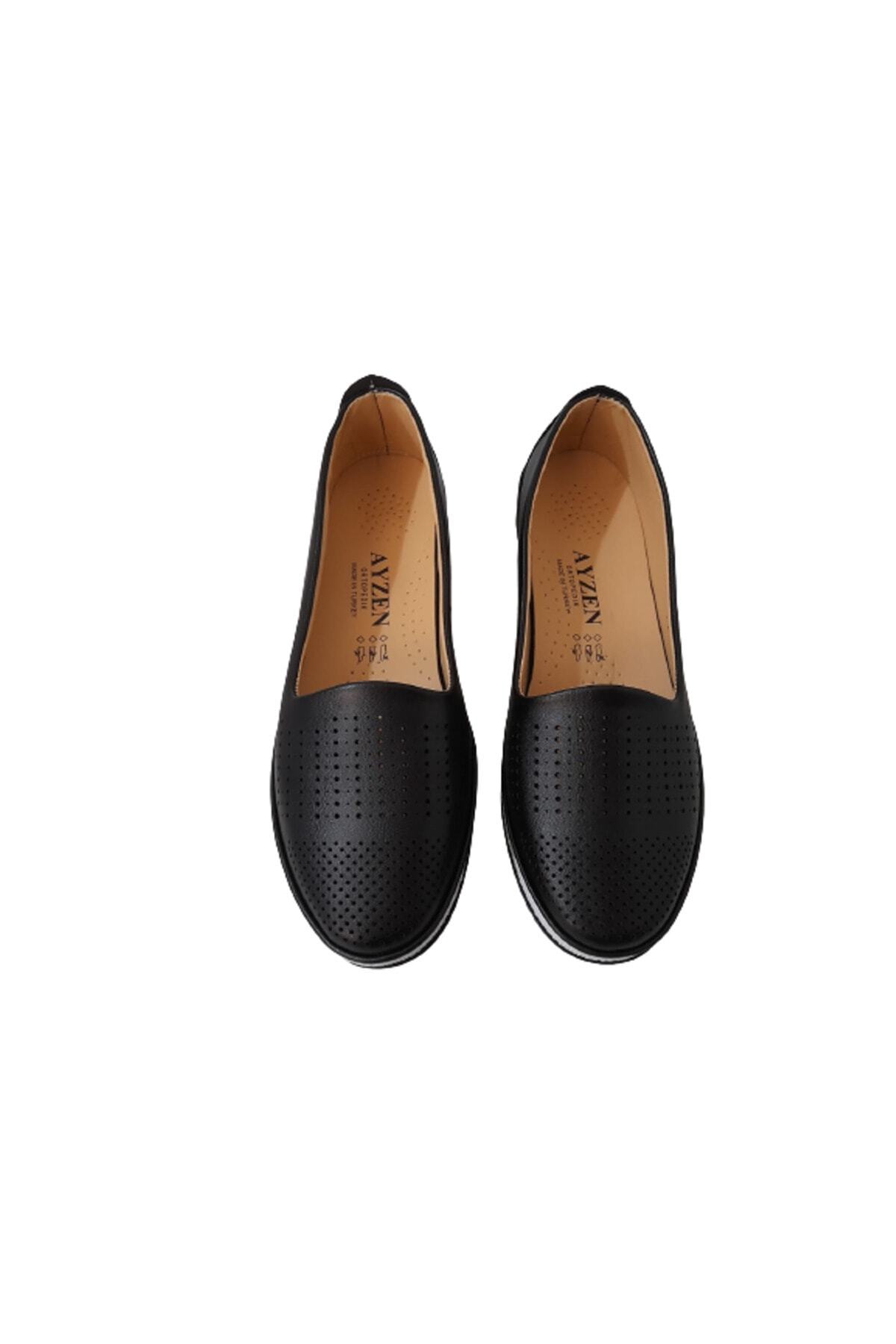 Ayzen-Black Laser Printed Casual Classic Shoes 5