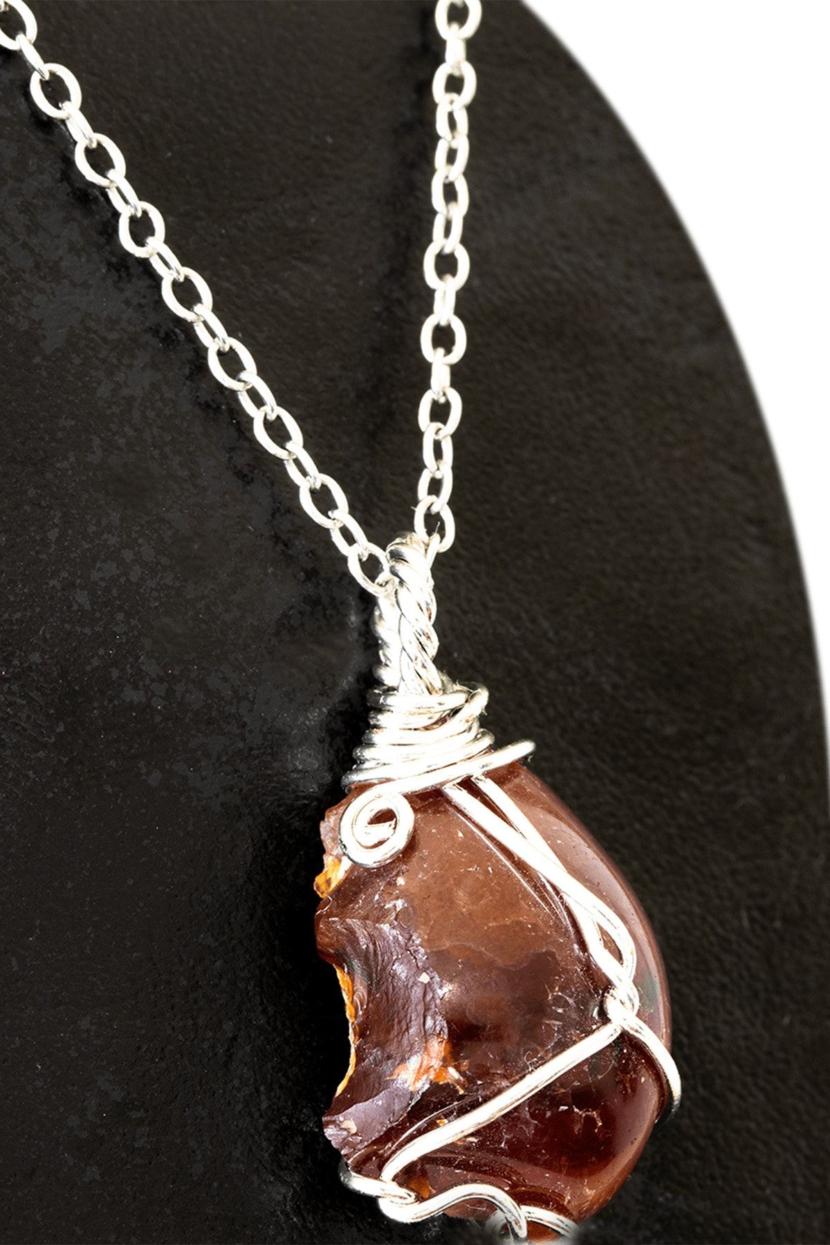 Tesbih At lyesi Certified Raw Wire Wrapped Karneol Carnelian Agate Stone Necklace Gold Plated