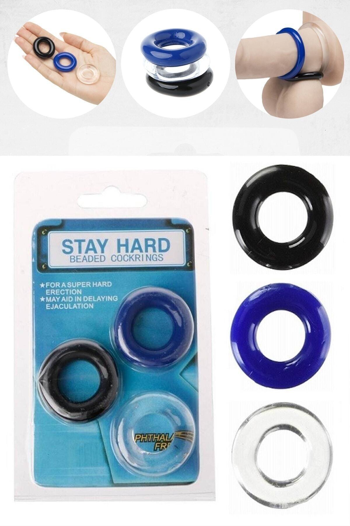 3lü Silikon Penis Halkası Penis Yüzüğü Seti 2