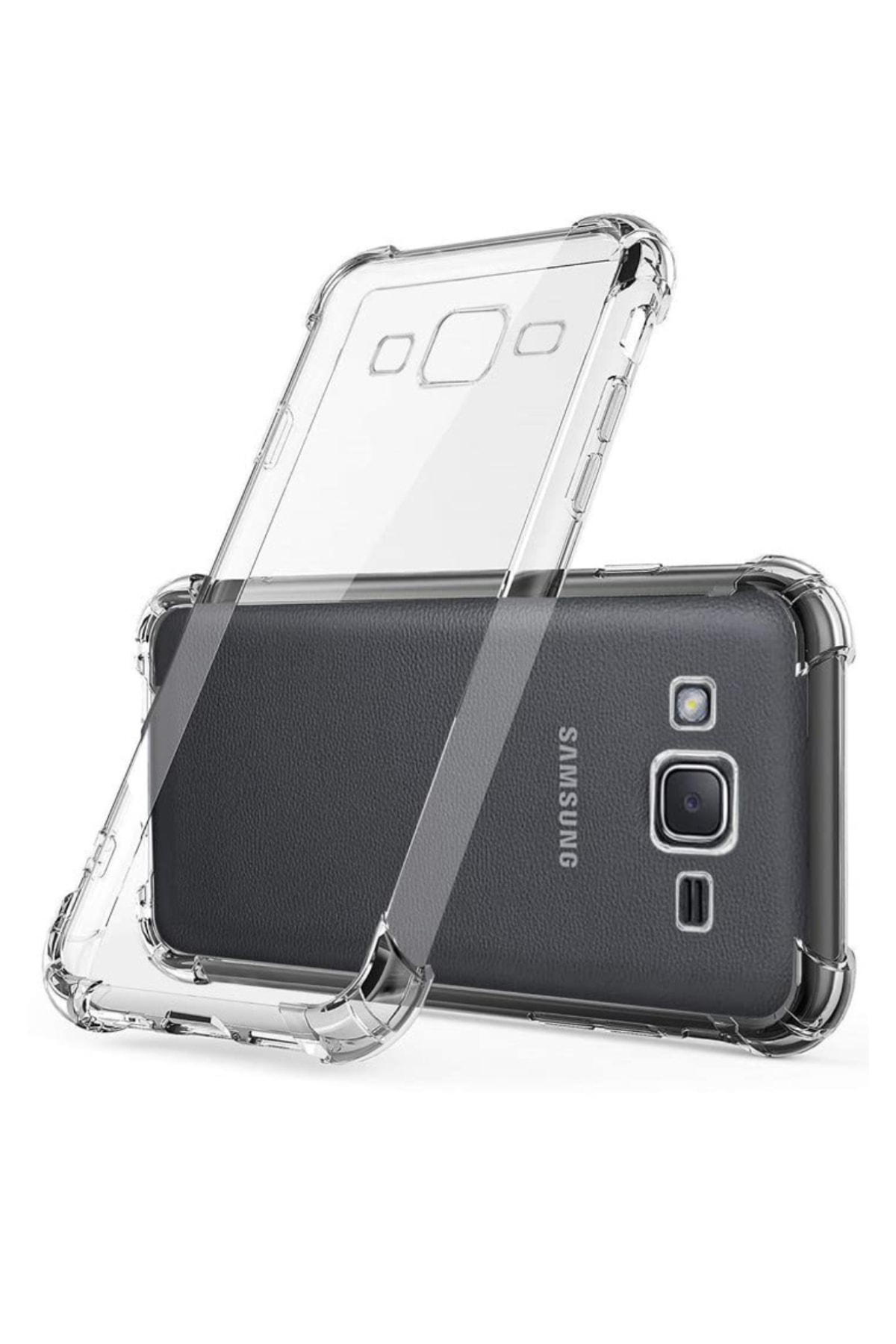 Samsung Galaxy J5 2016 Kapak Airbag Antishock Köşe Korumalı Şeffaf Silikon Kılıf