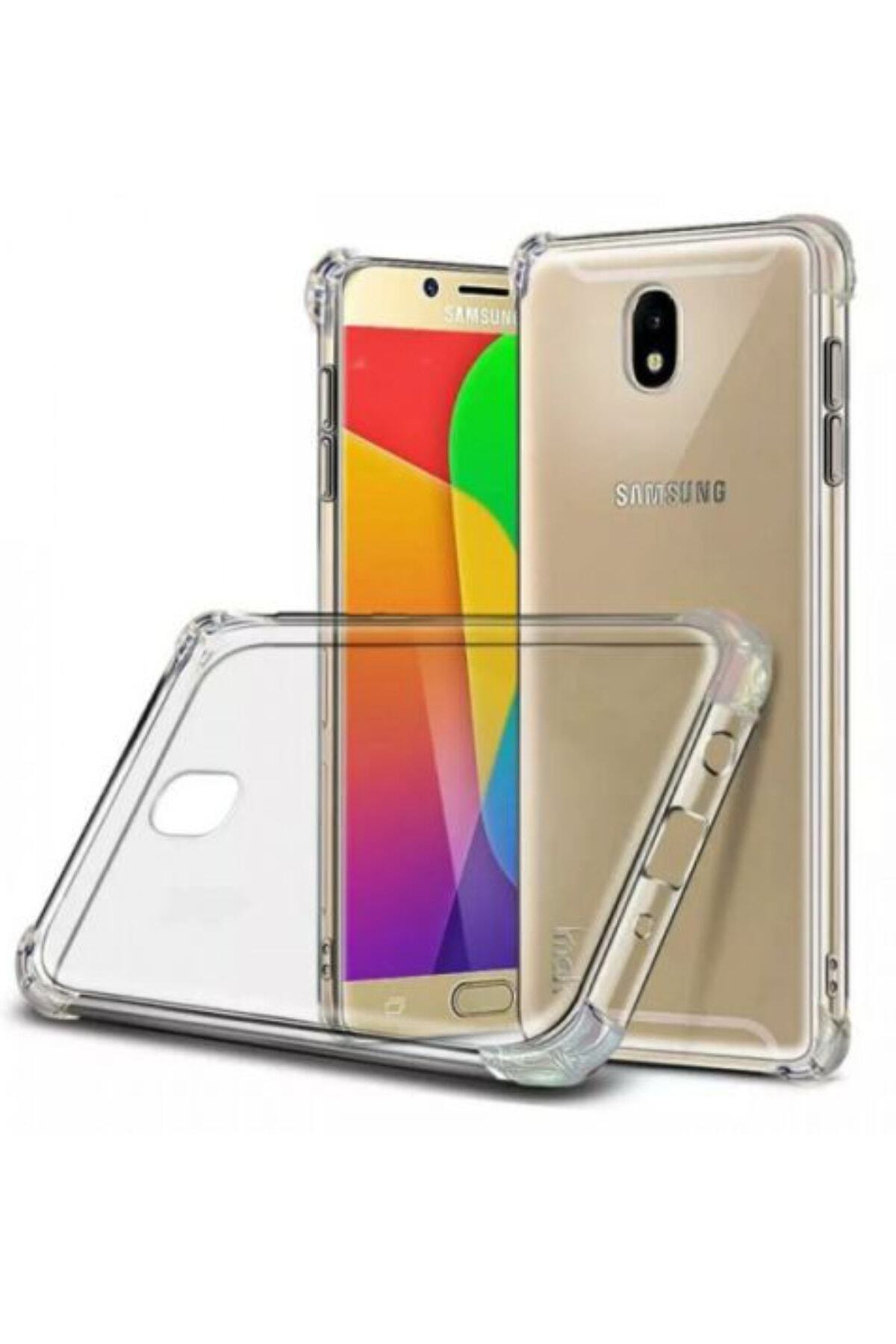 Samsung Galaxy J3 Kapak Airbag Antishock Köşe Korumalı Şeffaf Silikon Kılıf
