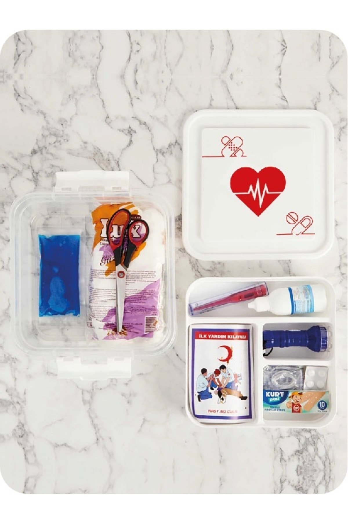 Hayveys home Ecza Kutusu Kilit Kapaklı Bölmeli Ilaç Depolama Saklama Kabı Sağlık Kutusu Organizer H16