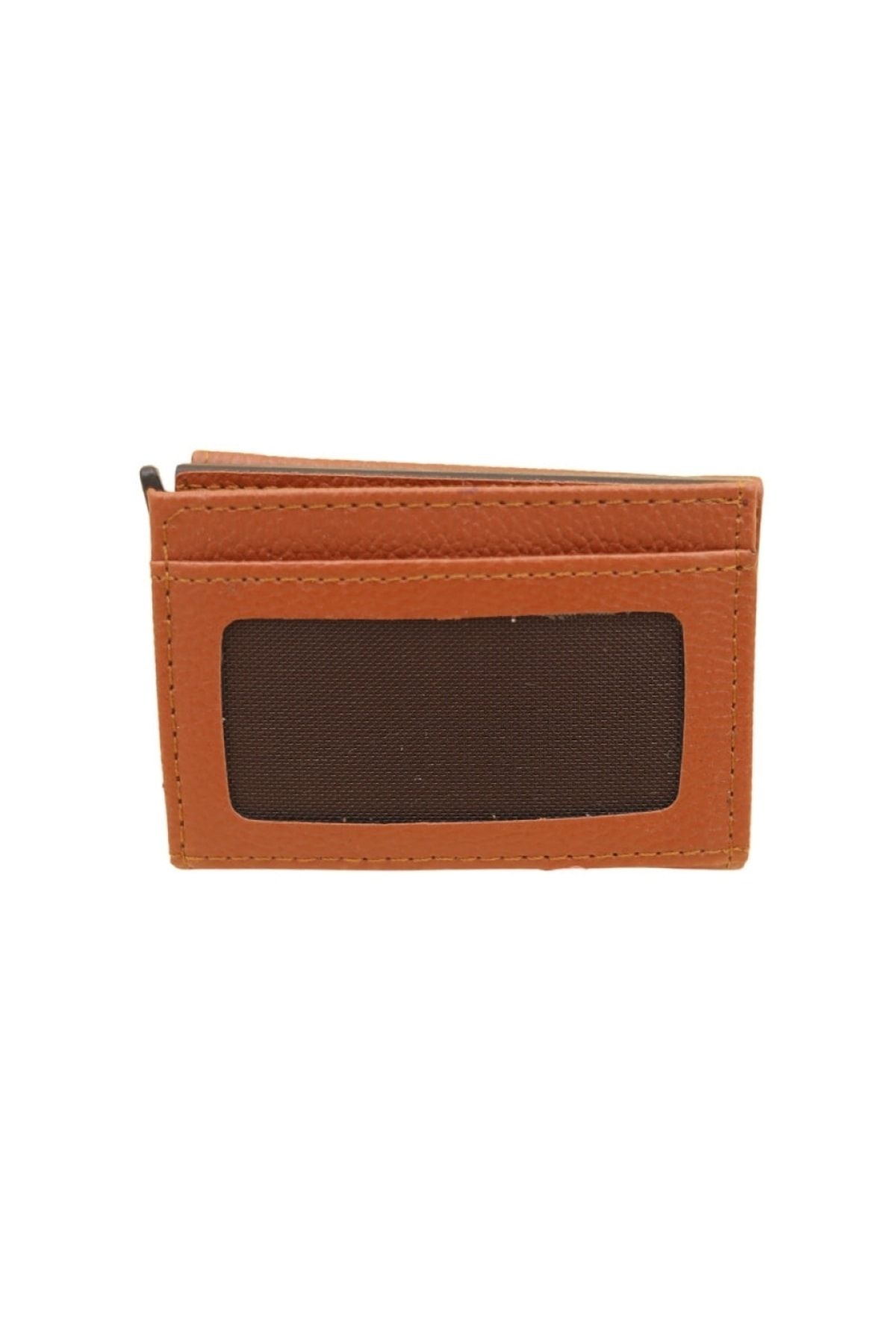MKM-1312 Automatic Card Holder with Internal Patch - Pattern-01 - Tan -75 5