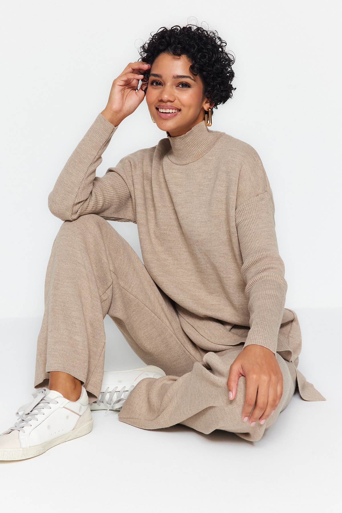 Trendyol Modest Norkové rozparkované úplety – široká noha a spodní díl (TCTAW24US00028)