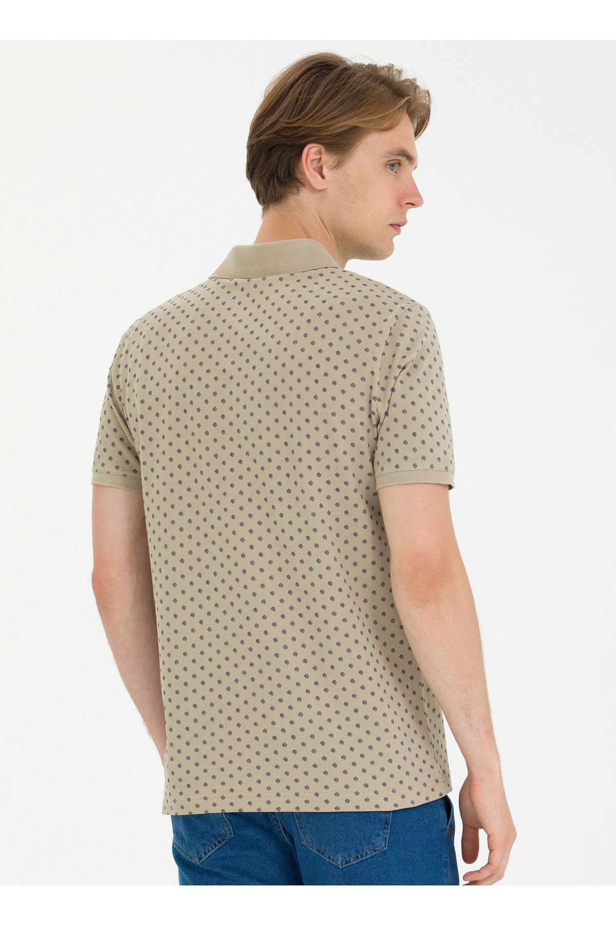 تی شرت سبز مردانه پایه. پولو اسن. خاکی یقه OTAVAIY023 U.S. Polo Assn.