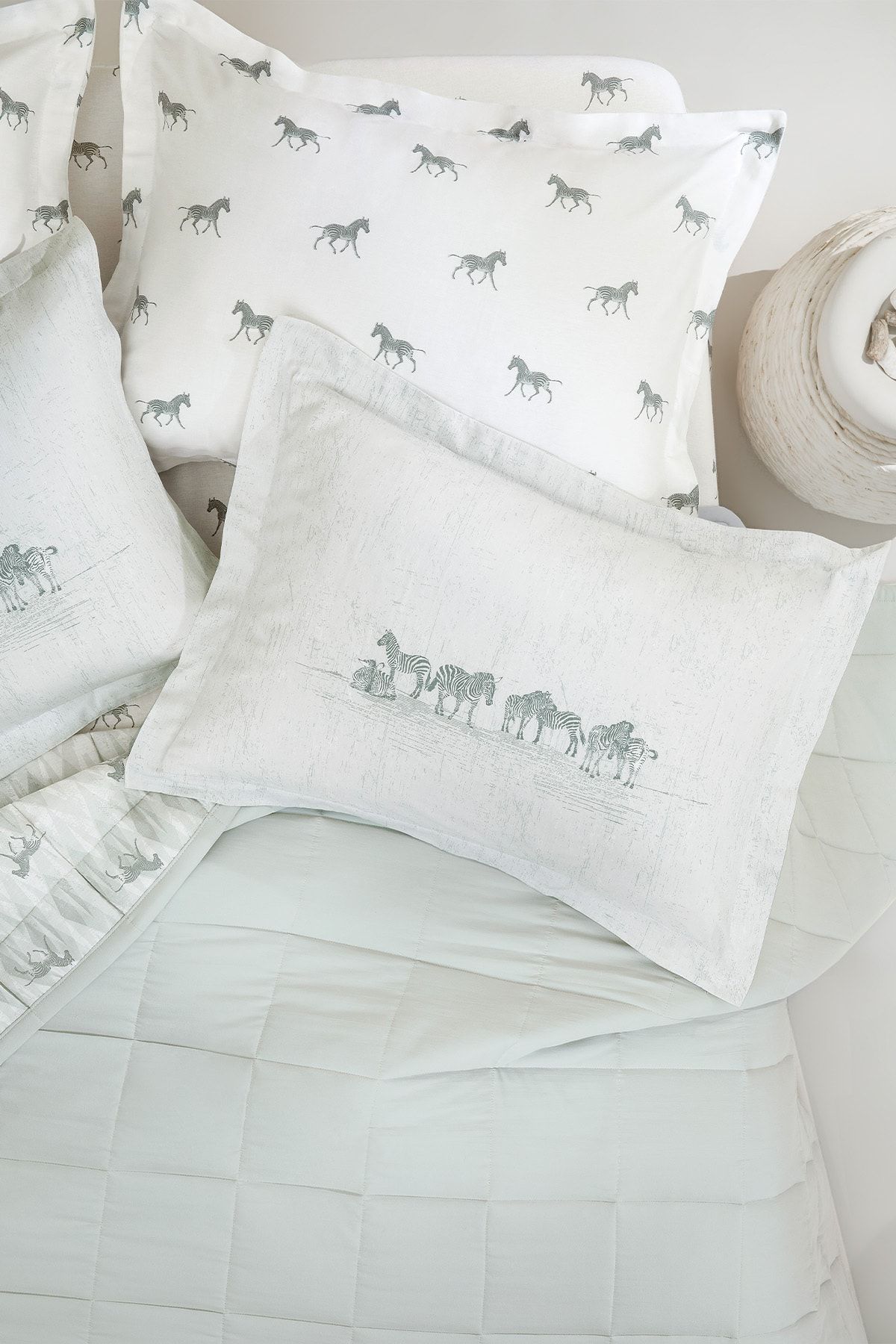 Yataş-Edwin Double Co-Mic Bedspread Set - Sage 2
