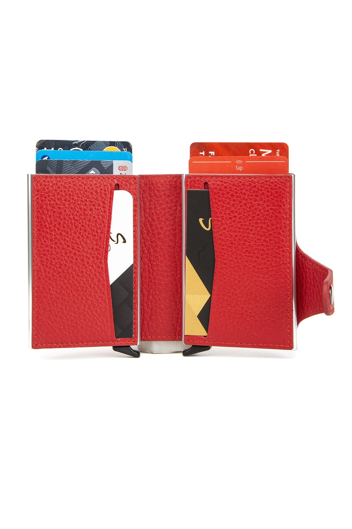 کیف پول مردانه قرمز Sevinç Çanta | sc615 اورجینال - تصویر 4