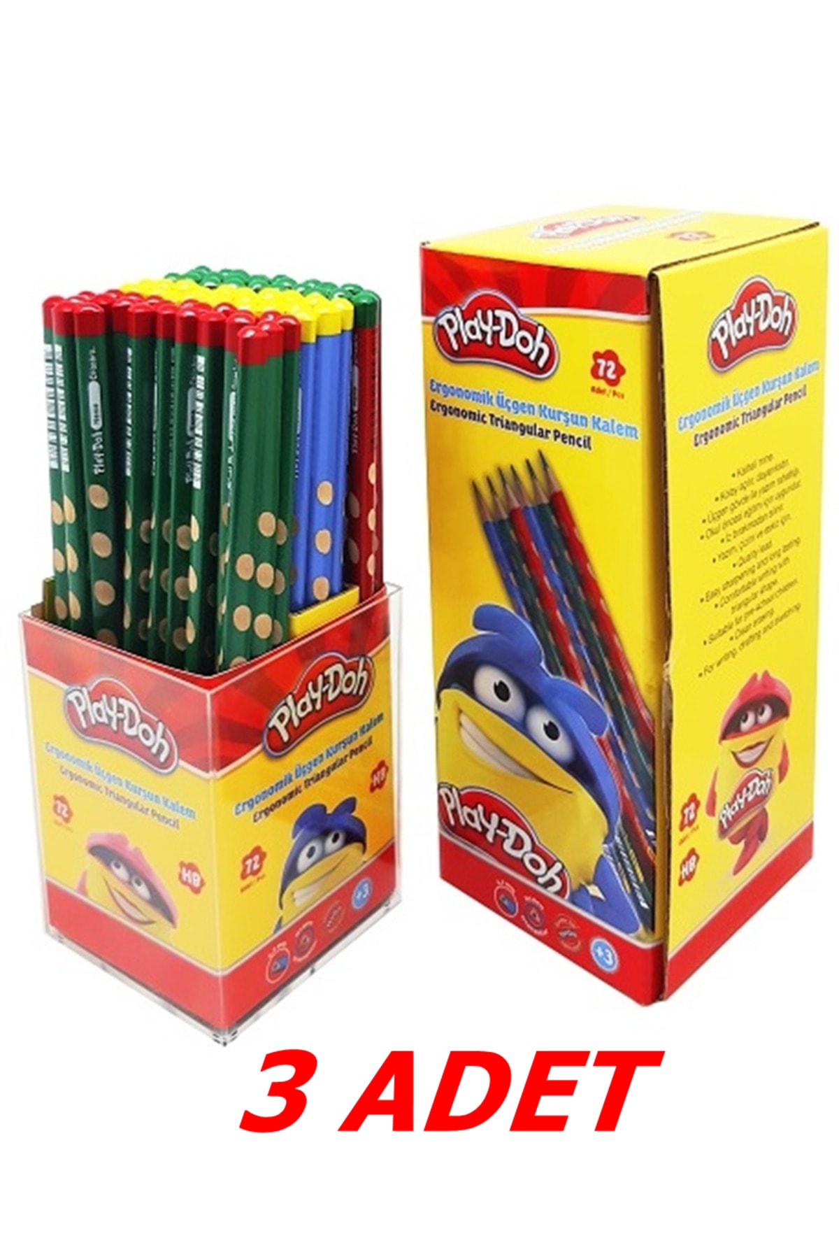 SEYFİKİRTASİYE OLUKLU JUMBO ÜÇGEN KURŞUN KALEM 3 ADET