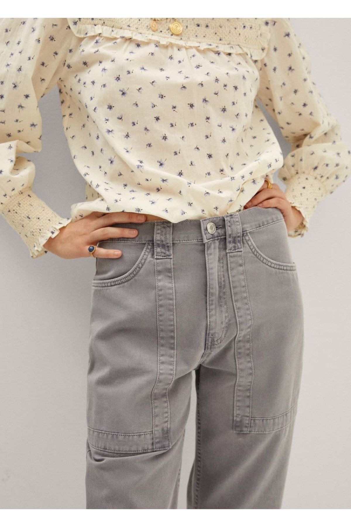 Yüksek Bel Slouchy Jean Pantolon
