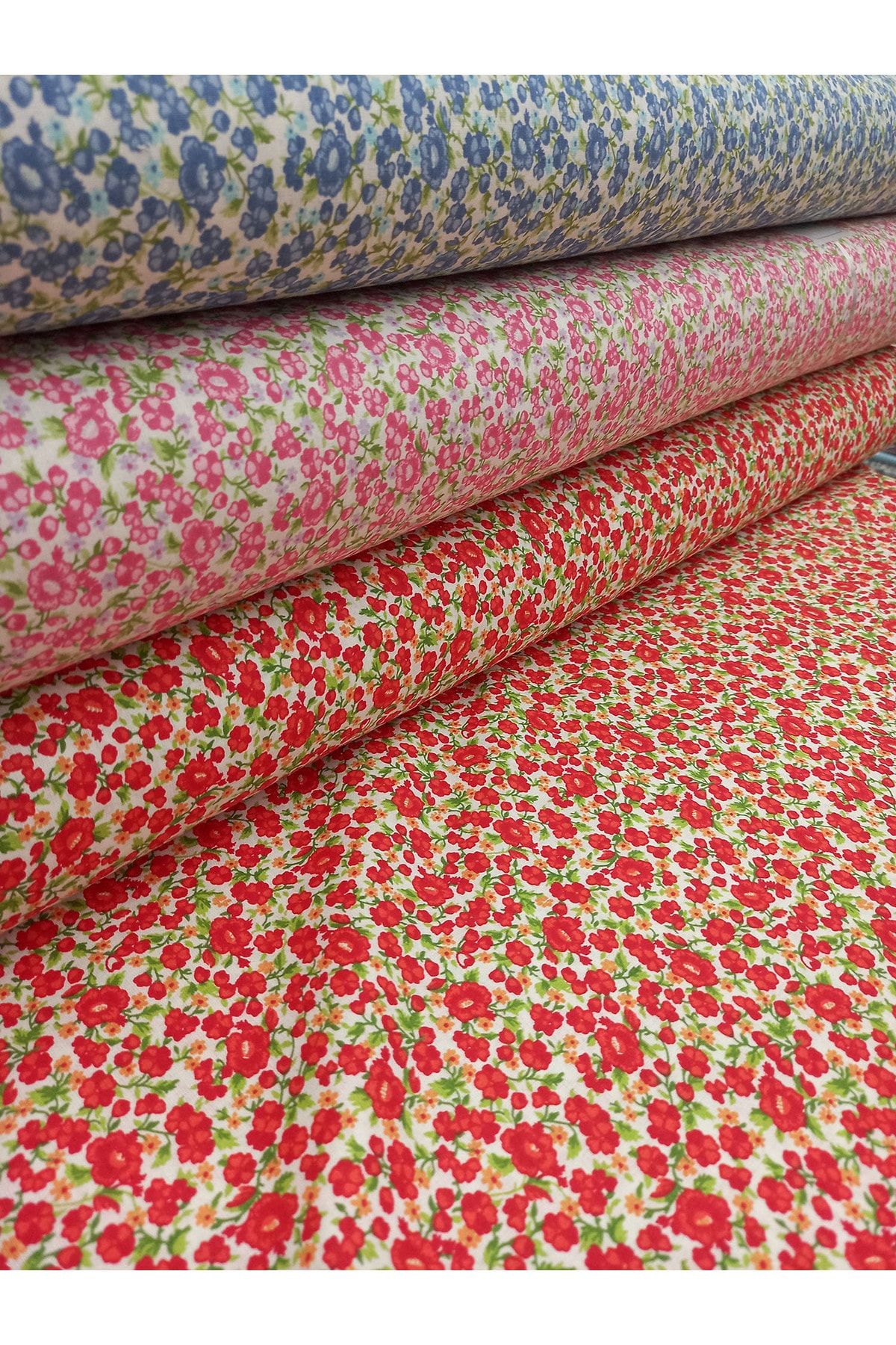 stay home-Floral Patterned Dress Skirt 100% Cotton Fabric Width 170cm 3