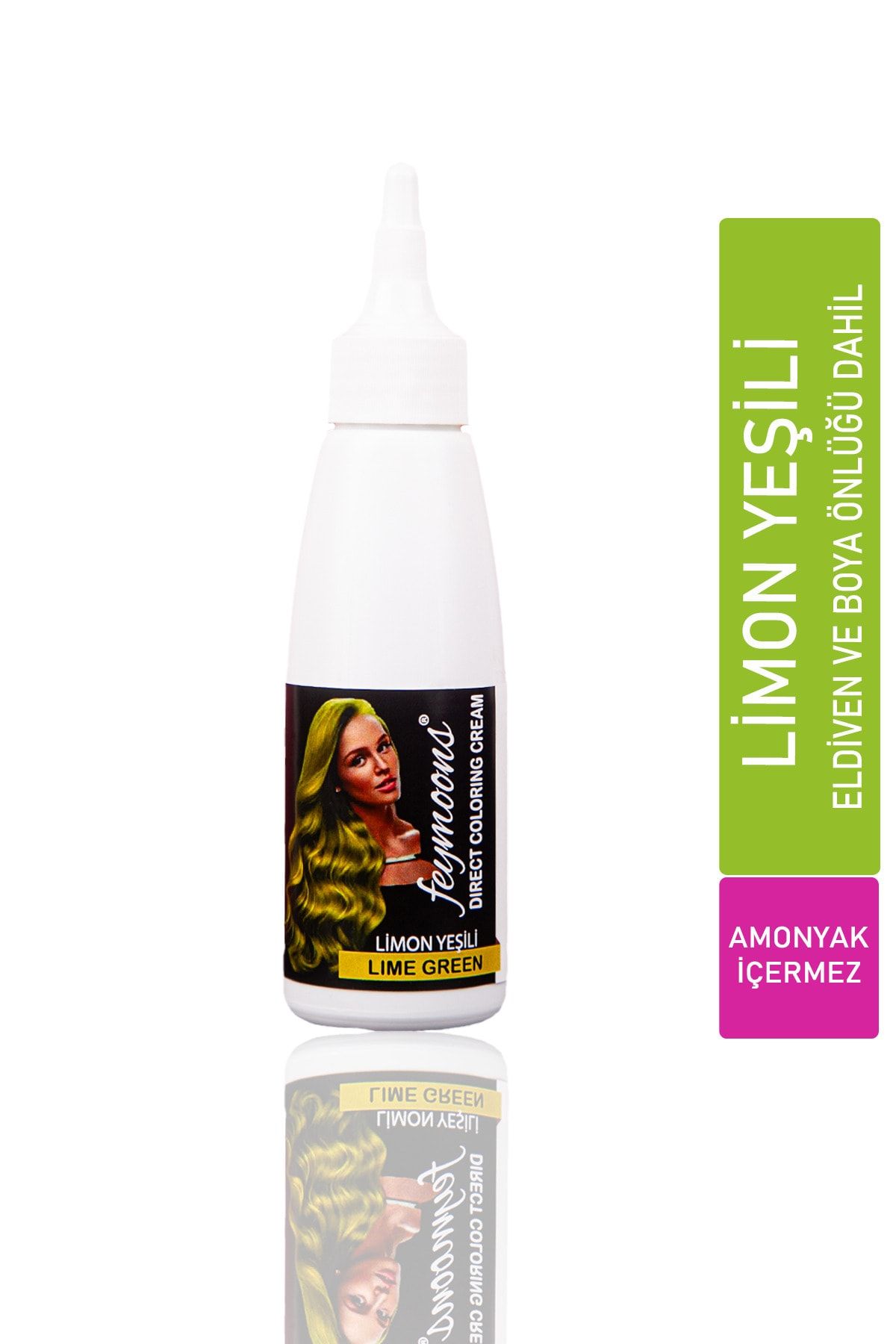 Feymoons Yarı Kalıcı Saç Boyası Limon Yeşili 120ML FEYBOYA1008