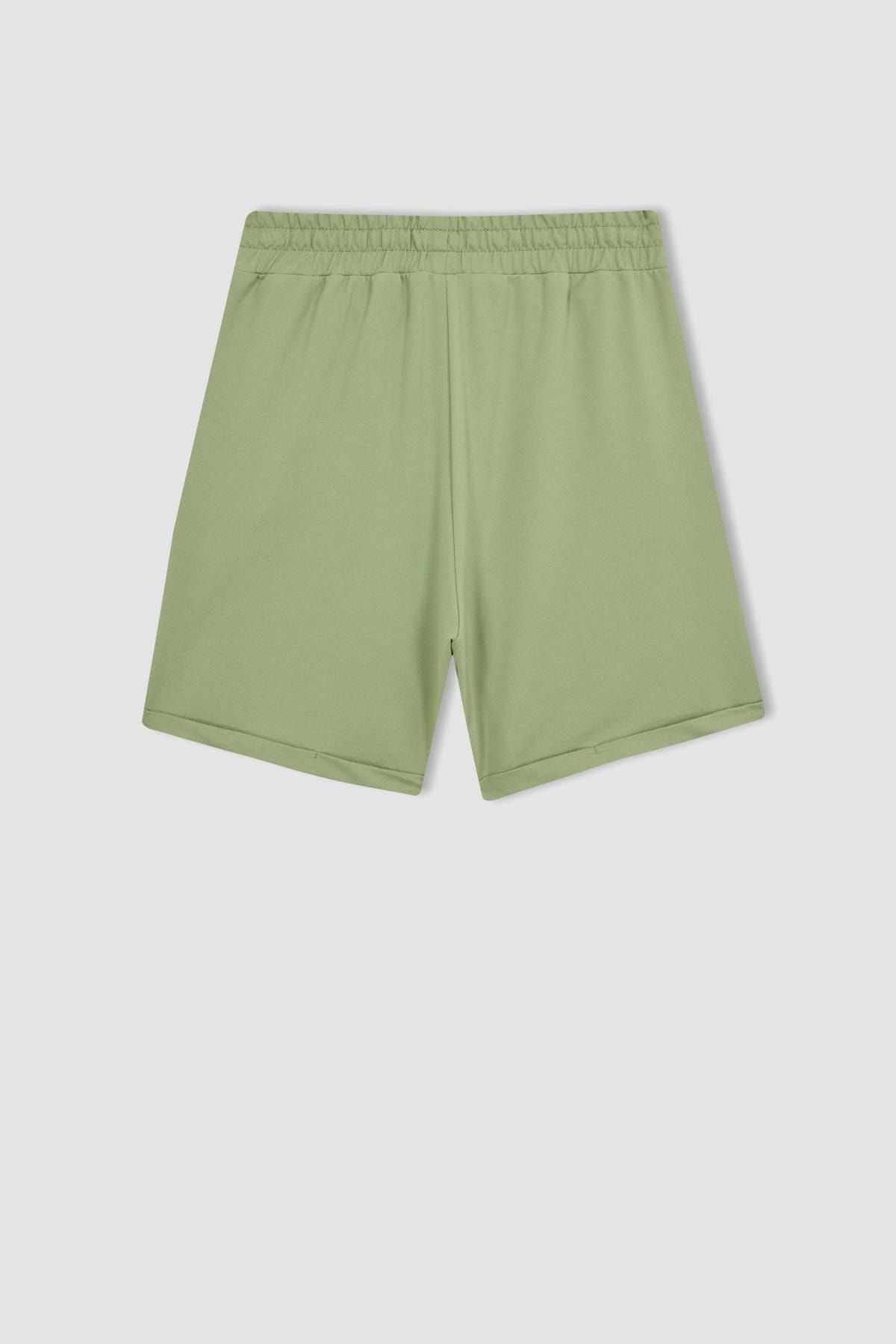 DeFacto-Regular Fit Lace-up Bermuda Shorts U4066az23sm 3
