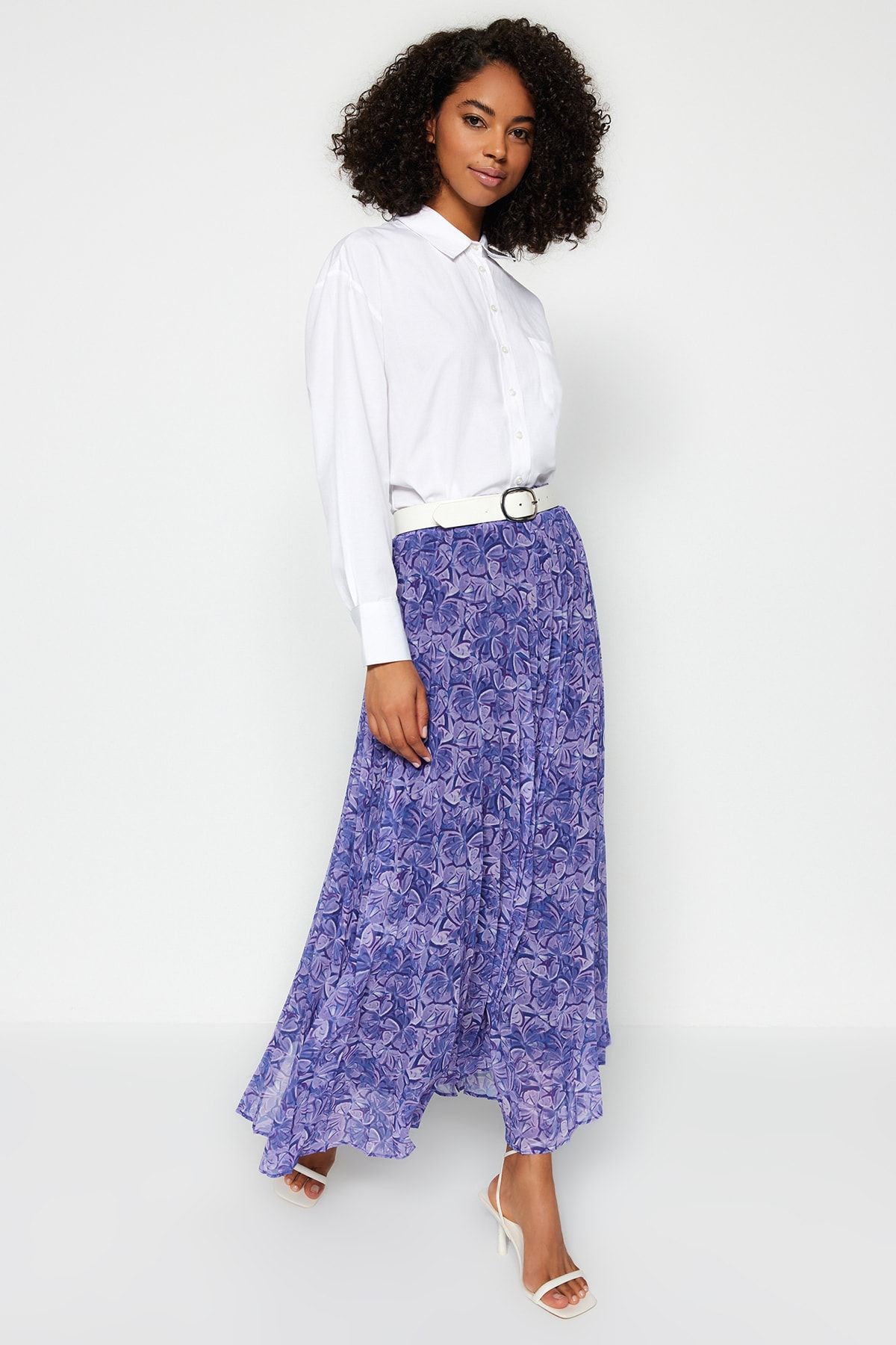 TRENDYOL MODEST Skirt Blue Maxi Trendyol