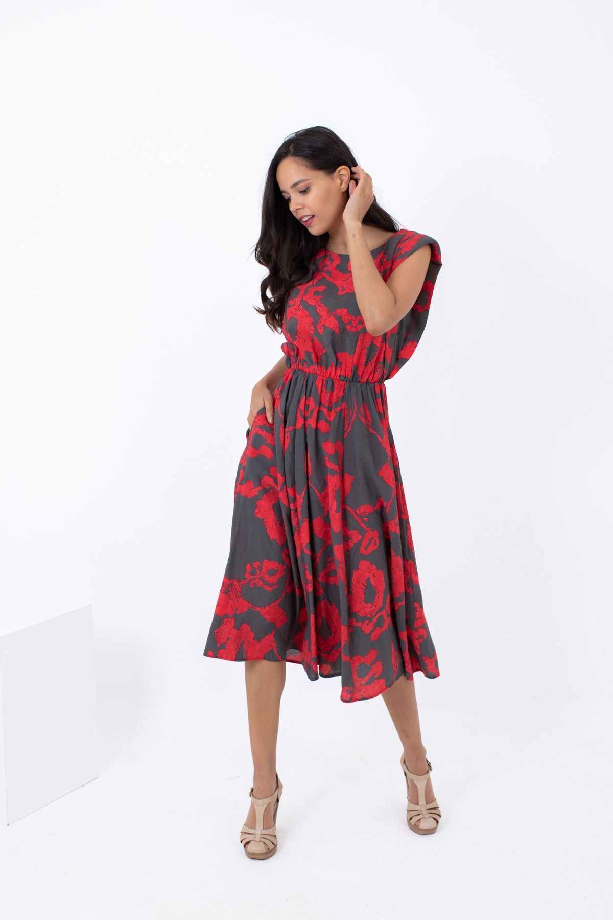 Mint velvet pink connie mixed print deals wrap dress
