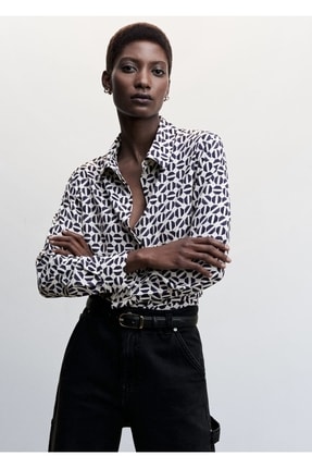 MANGO Woman D&ouml;k&uuml;ml&uuml; D&uuml;ğmeli G&ouml;mlek