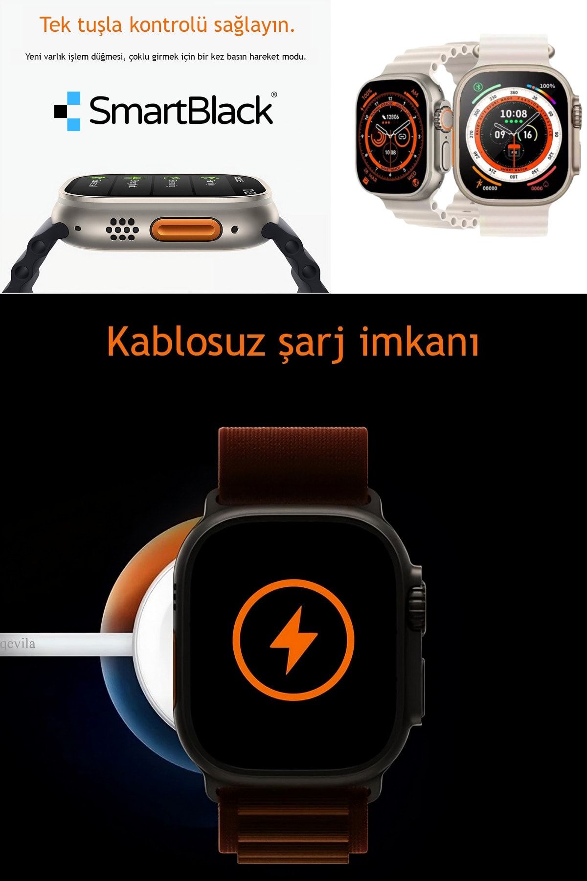 Watch 8 Akıllı Saat T800 Bluetooth Ultra Akıllı Saat Ios Ve Andorid Uyumlu Smartwatch 49 Mm Bildirim