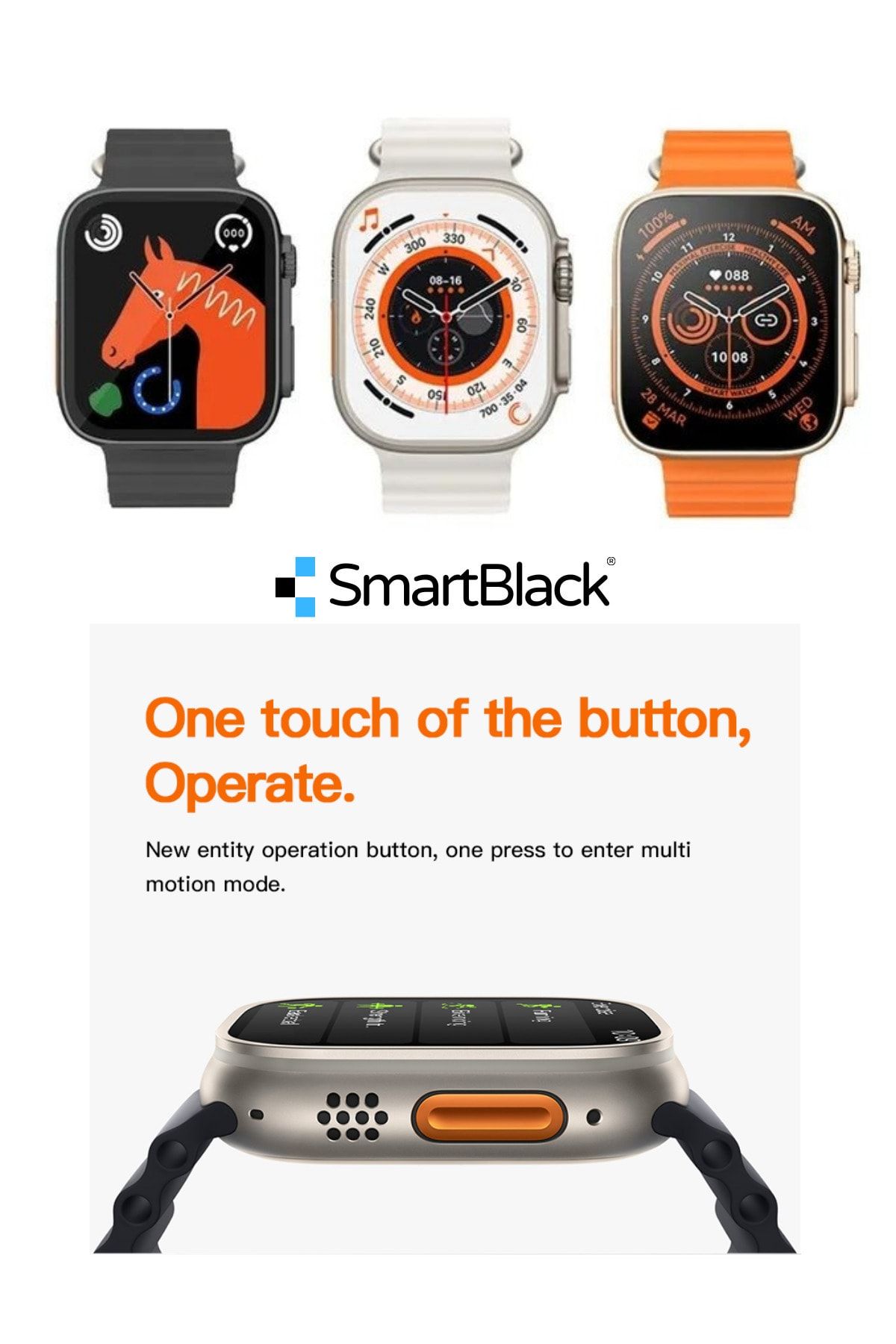 Watch 8 Akıllı Saat T800 Bluetooth Ultra Akıllı Saat Ios Ve Andorid Uyumlu Smartwatch 49 Mm Bildirim