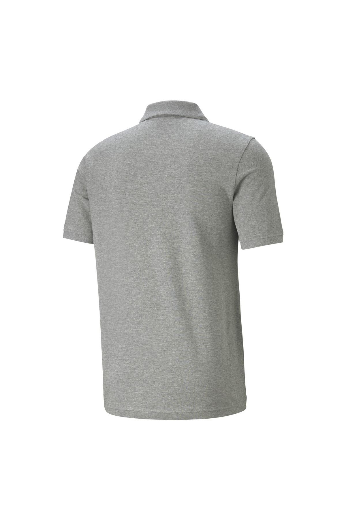 - Neck Men\'s Pique Plain Round Medium ESS Puma Polo T-Shirt 58667403 Gray Trendyol G