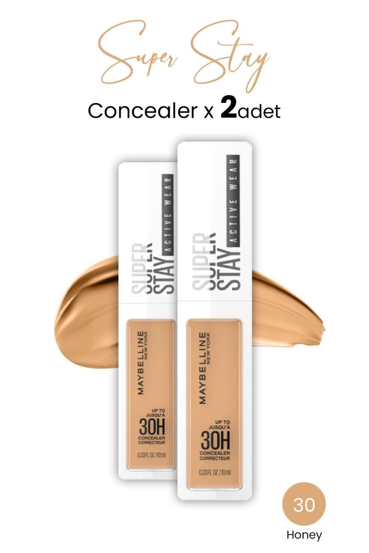 Maybelline New York Superstay Active Wear Concealer 30 Honey x 2 adet ...