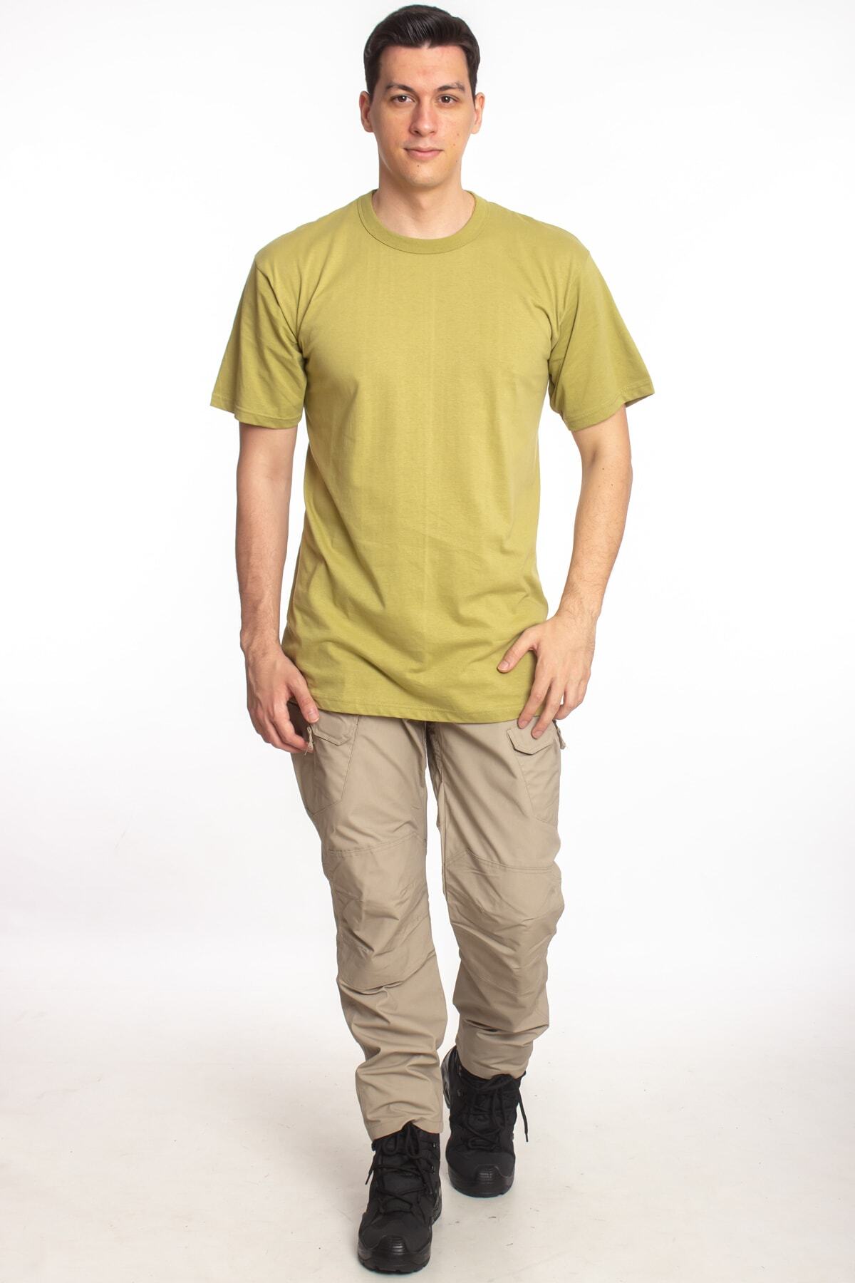 Paid Recruit soldier flannel 12 pieces khaki color short sleeves 100% cotton organic quality flannel