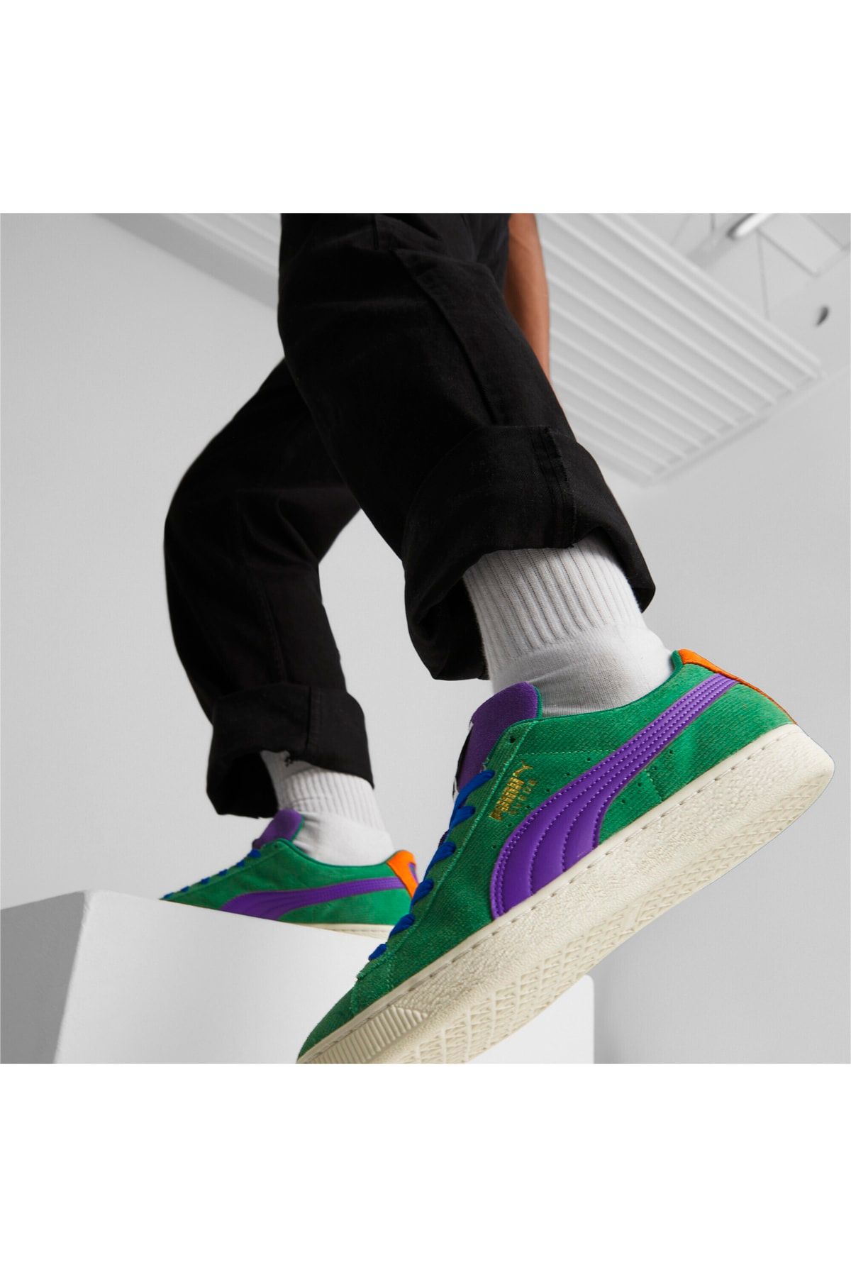 Green and purple puma suede best sale