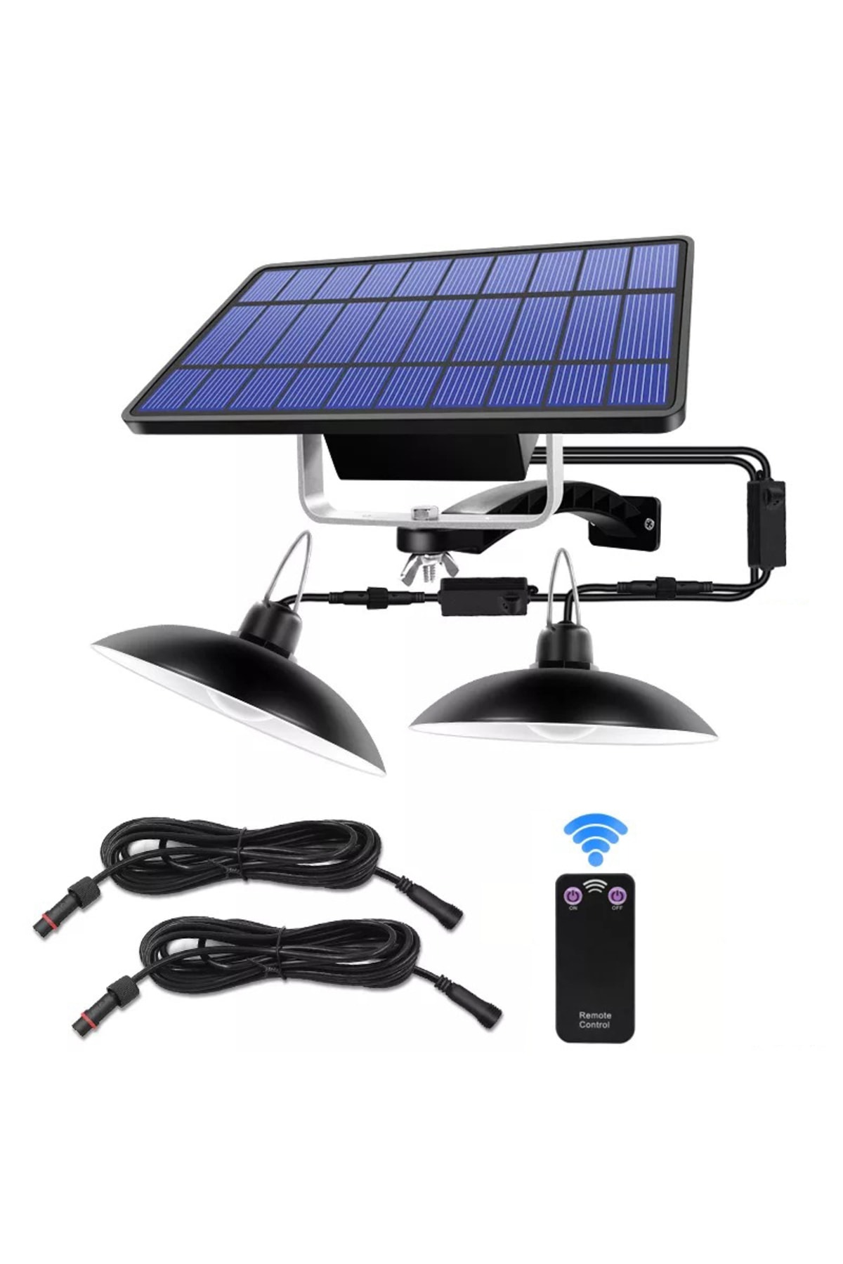 Solar Led Aydınlatma Güneş Enerjili 2 Li Lamba Beyaz Işık