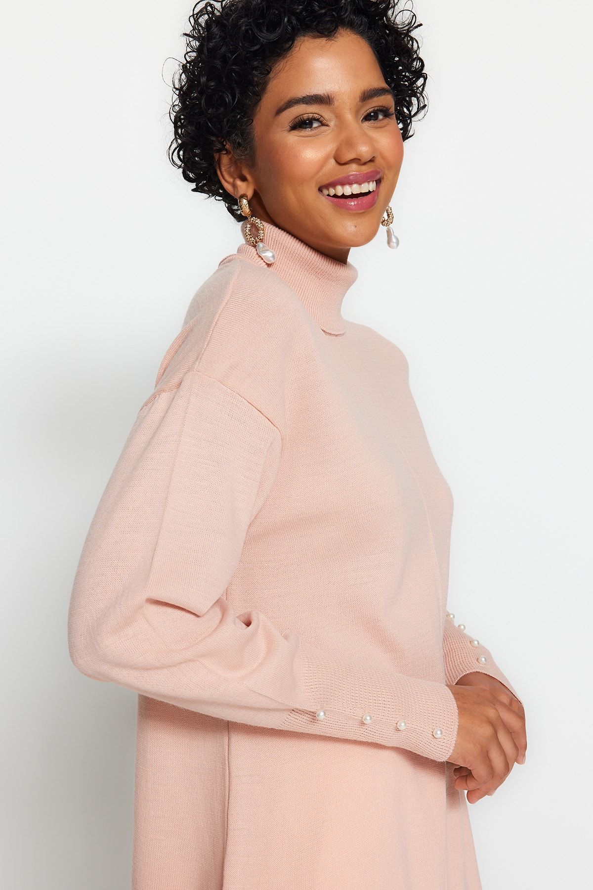 Pink pearl clearance sweater dress