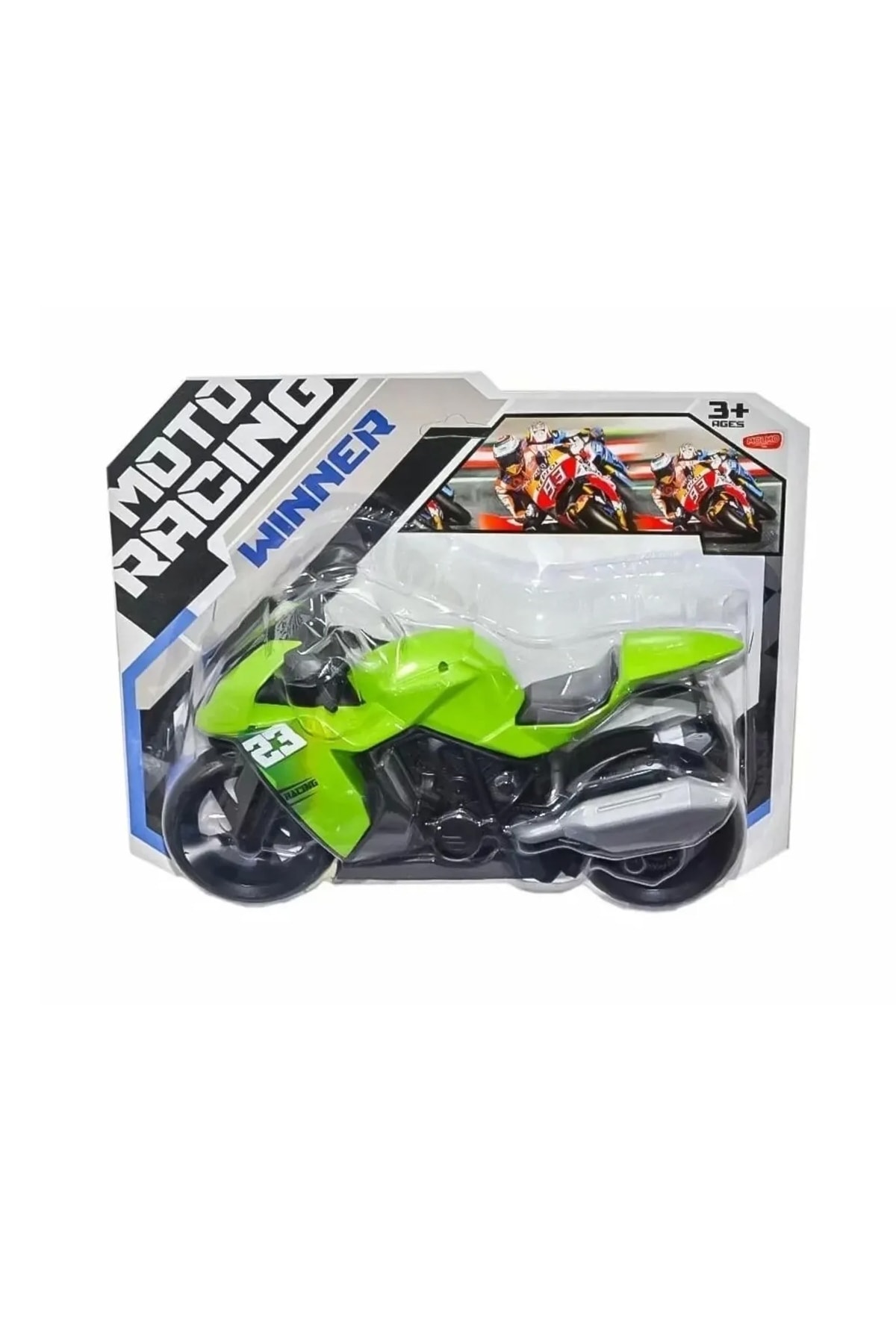 Detaylı Çocuk Yarış Motosikleti Büyük Boy Oyuncak Motorbisiklet Moto Racing Sticker Hediyeli 28 Cm 4