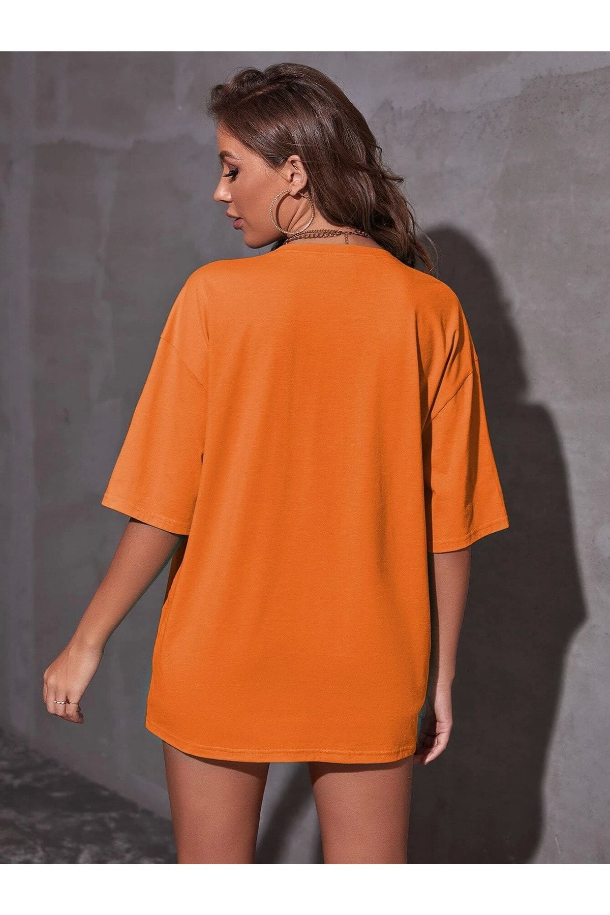 Orange oversized store t shirt dress