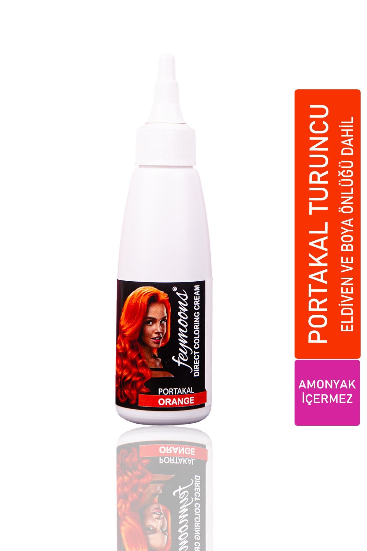 Feymoons Yarı Kalıcı Saç Boyası Portakal Turuncu 120ML FEYBOYA1018