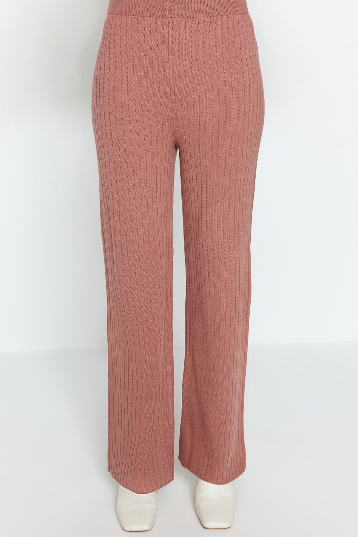 Trendyol Modest-Súprava pletených kardigánov a nohavíc Dried Rose Roving TCTAW24US00033 6