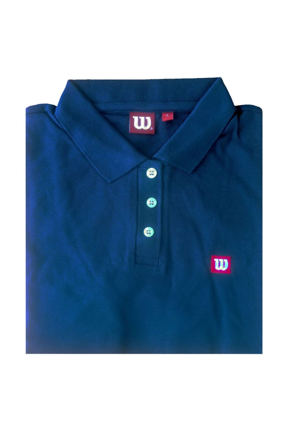 REMS-Wilson Navy Blue Polo Collar Tennis T-Shirt Women 2