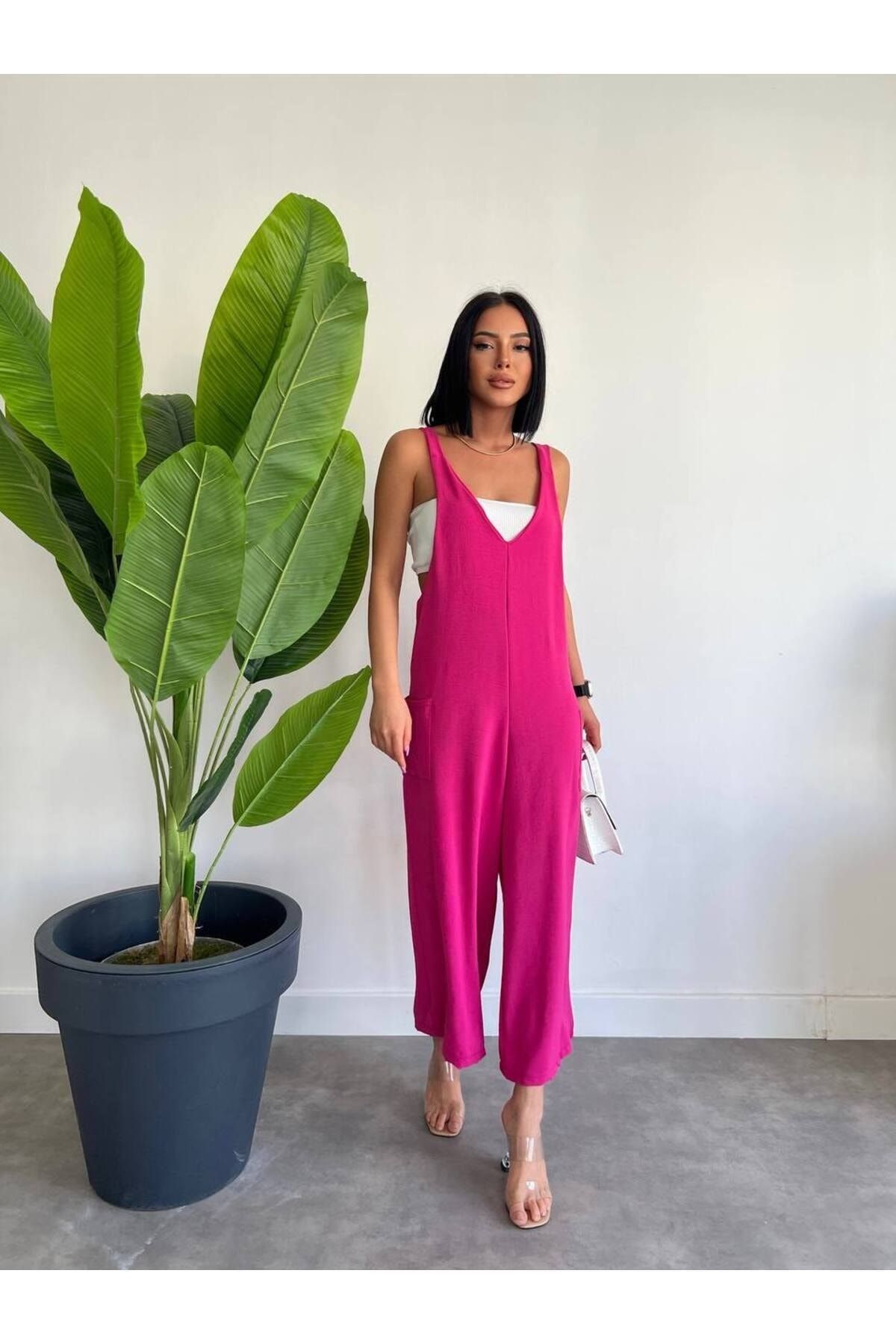 Zara pink jumpsuit 2025