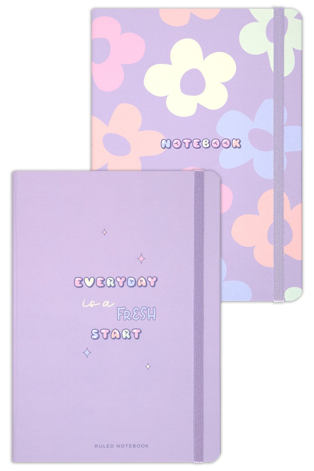 Matt Notebook-A5 2 Notebook Set 15x21 cm Lined 5