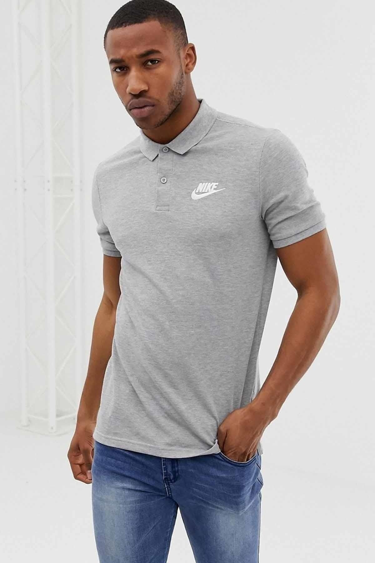 Grey nike 2025 polo shirt