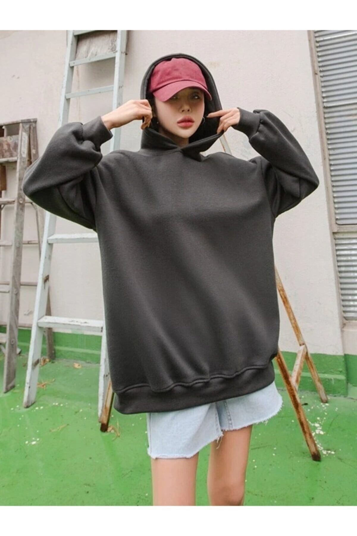 Know-Geräuchertes Sweatshirt mit Happiness Design-Aufdruck 8
