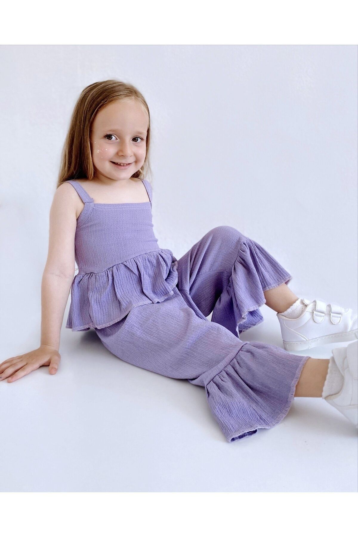 Purple gingham jumpsuit online