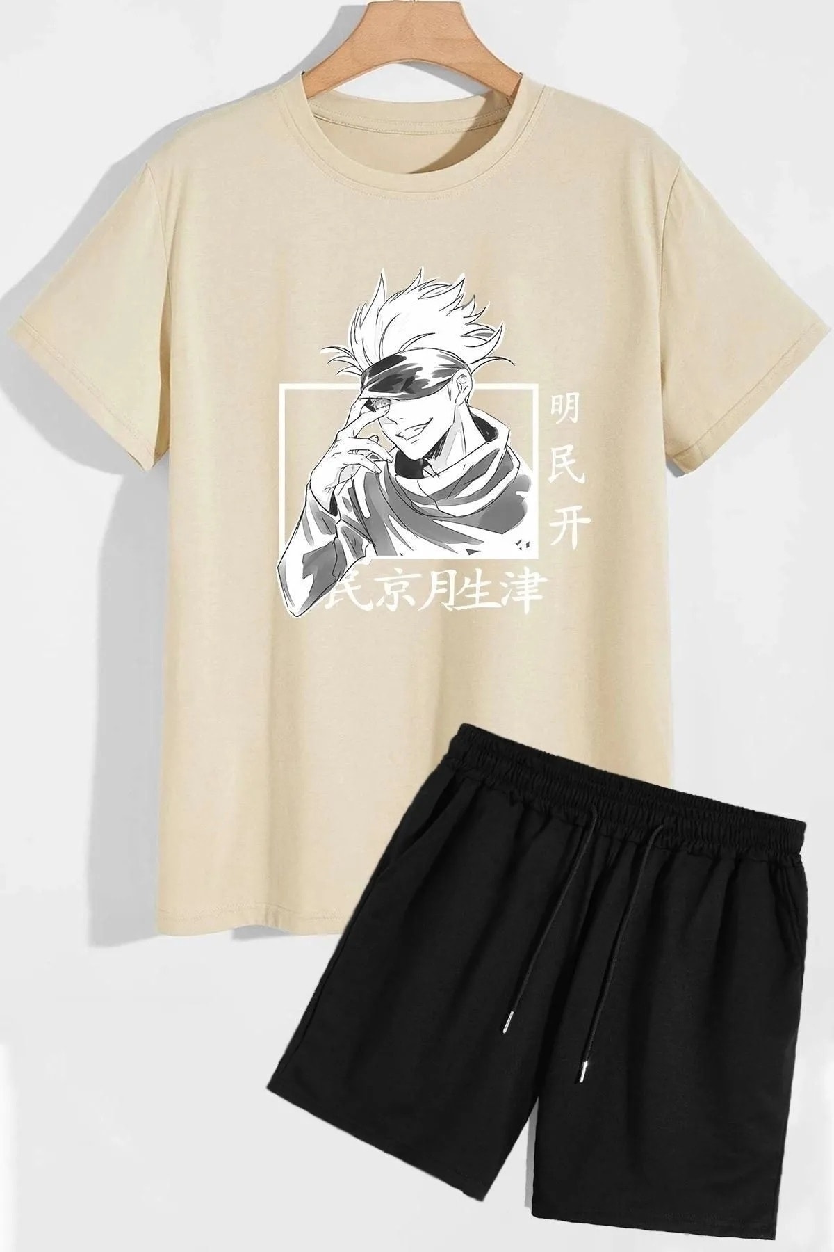 Kids Jujutsu Kaisen Japanese Anime Printed Kids T-Shirt Shorts Set