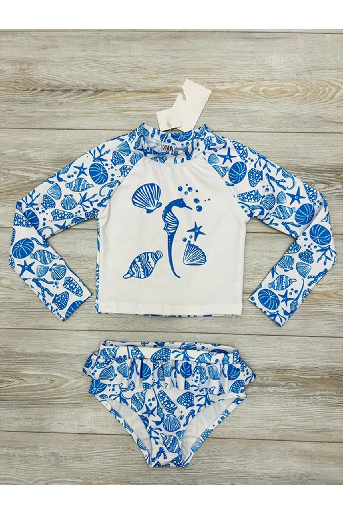 My Kids Wear Long Sleeve Sun Protection Bottom Bikini Girls