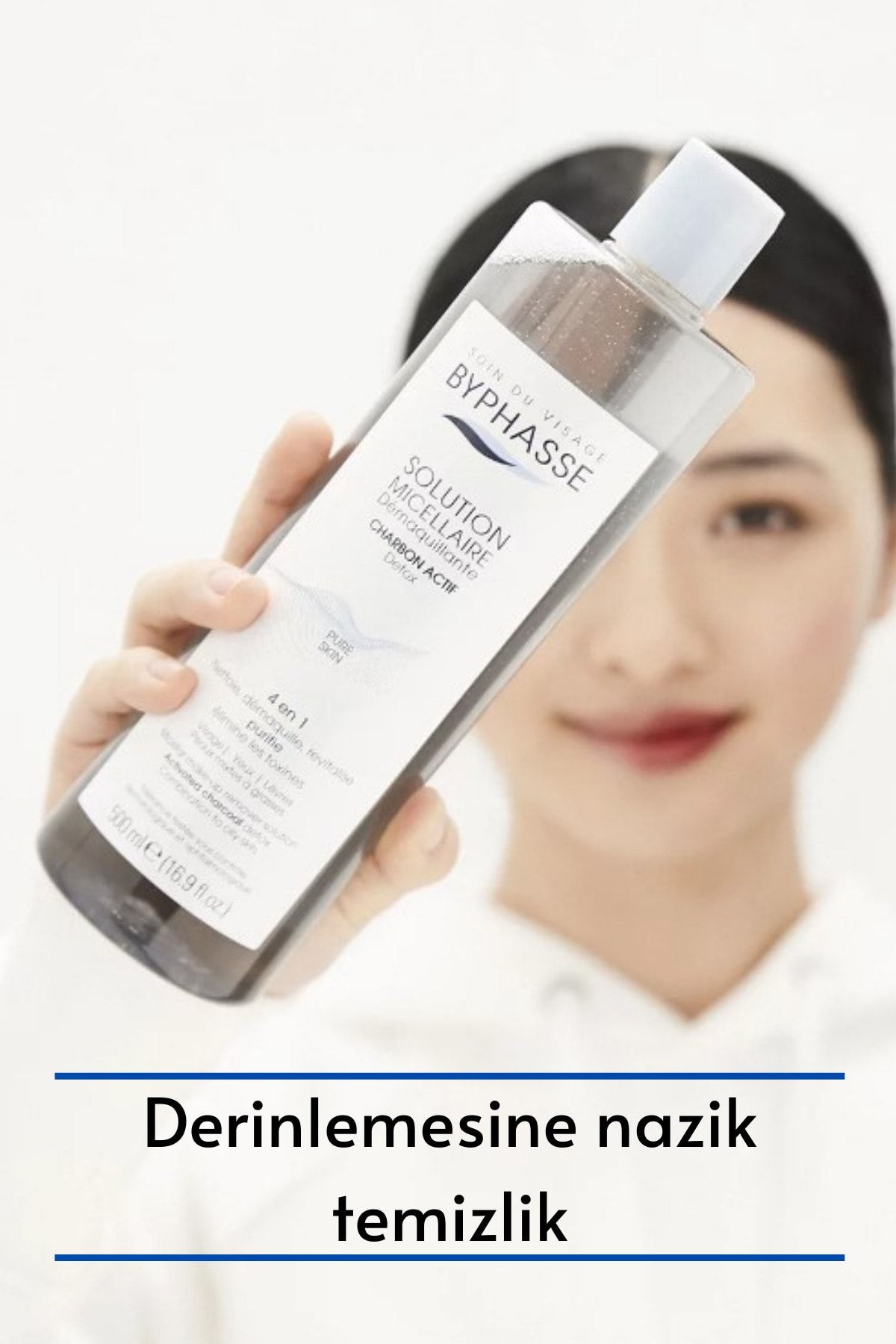 BYPHASSE-Micellar Face and Makeup Remover Activated Charcoal Micellar Water Combination and Oily Skin 500ml 5
