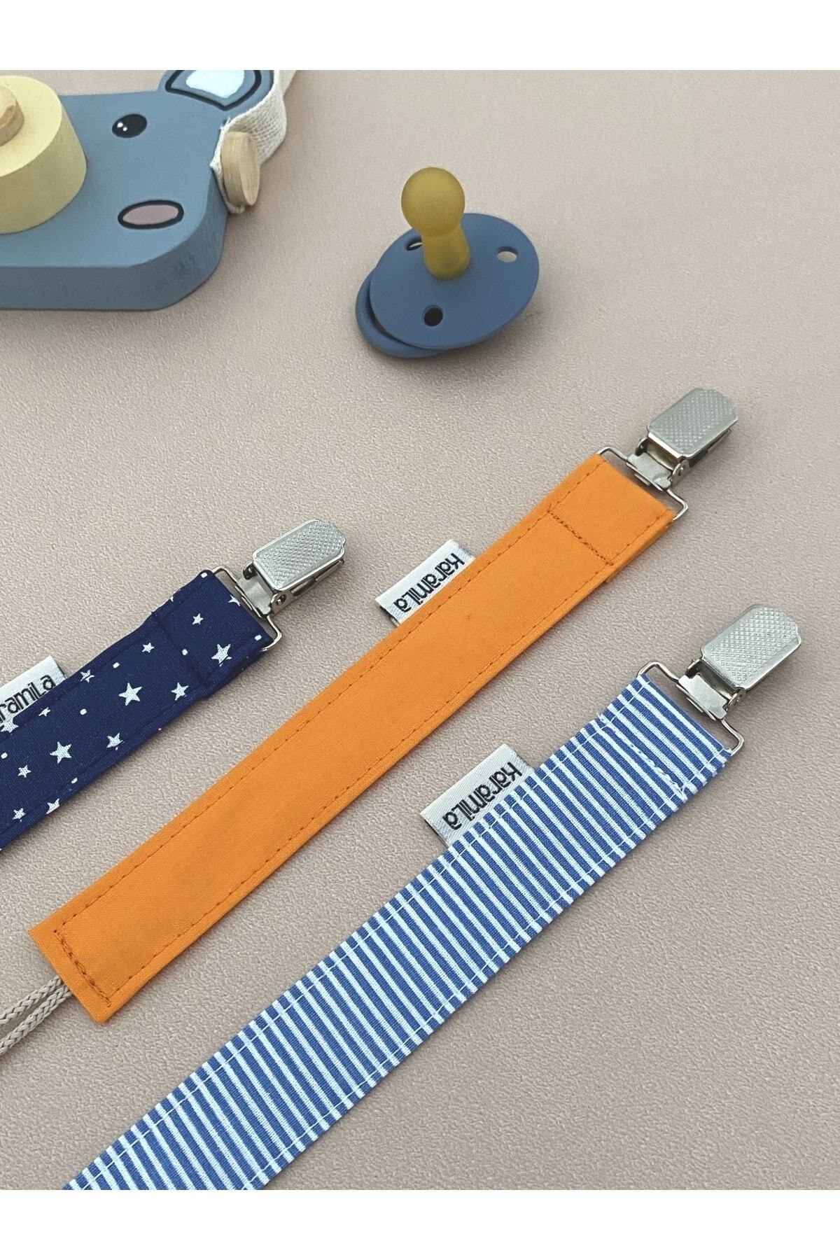 KARAMİLA 3’lü Set Emzik Askısı - Emzik Zinciri - Emzik Tutacağı fotoğrafı 2 (önizleme)