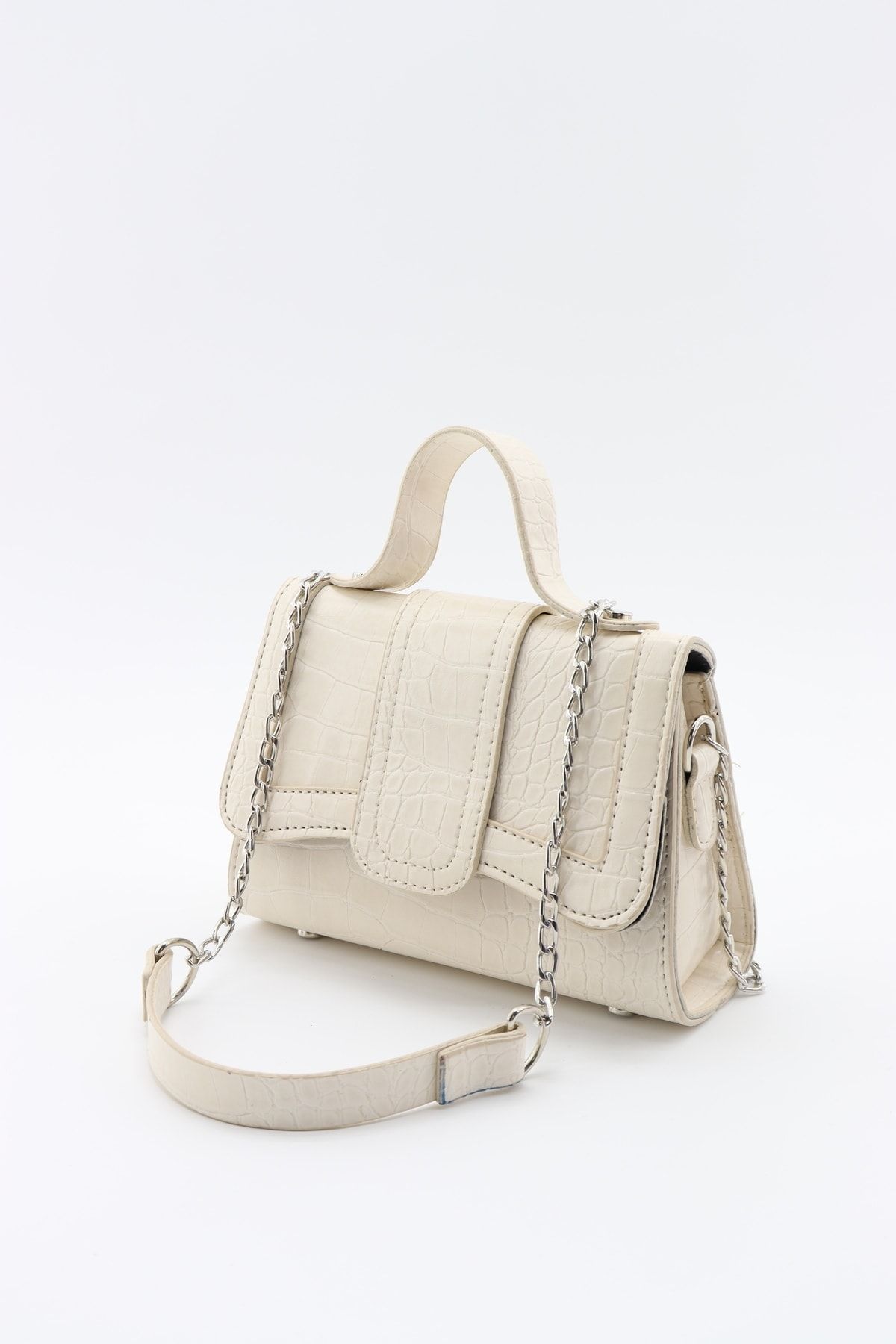 Front tab metallic cheap push lock bag